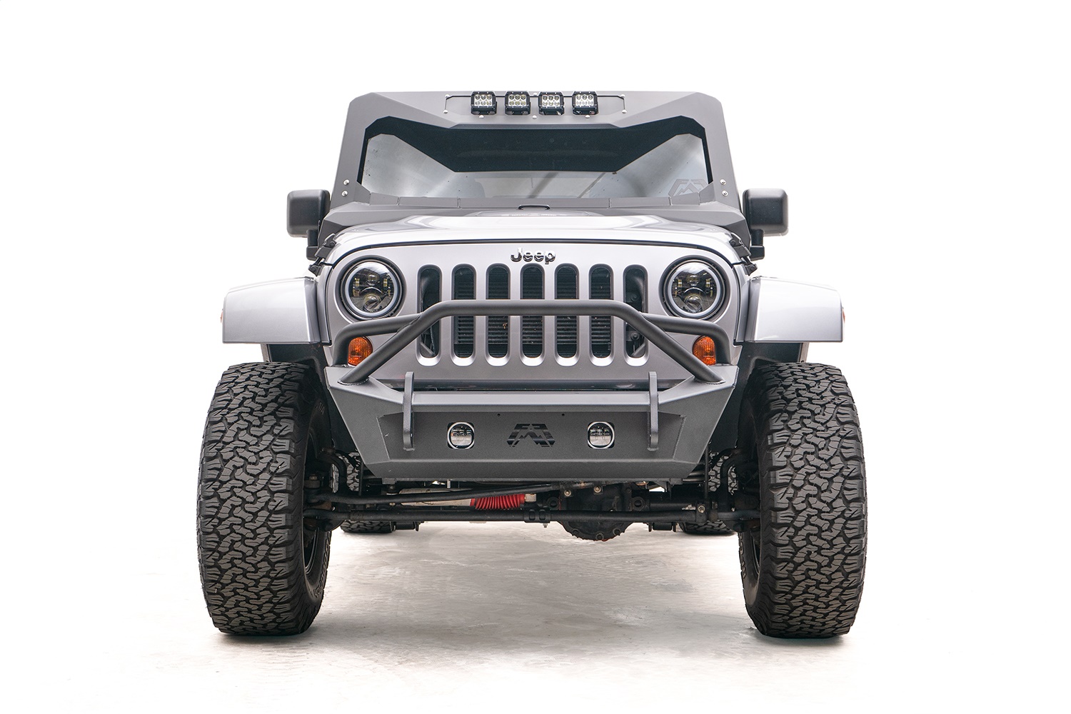 Fab Fours JK07-B1952-1 Stubby Bumper Fits 07-18 Wrangler (JK)