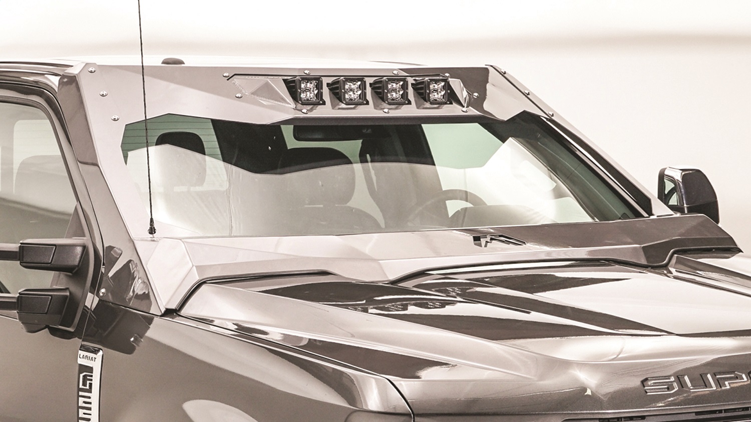 VC41001 Fab Fours Windshield Frame Cover Full Frame Coverage With Roof Visor And Cowl Cover