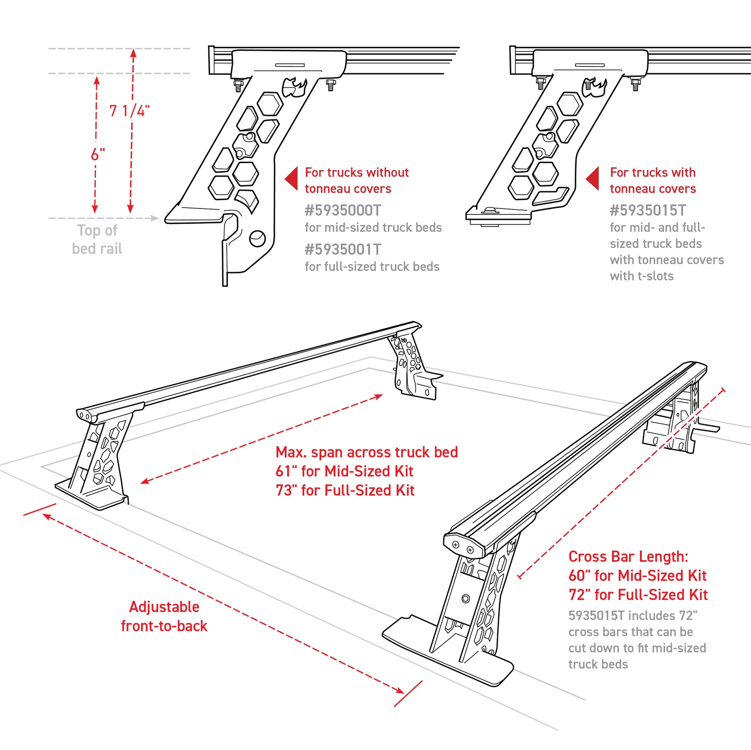 Xrs Cross Bars Kit- Fullsize Truck 5