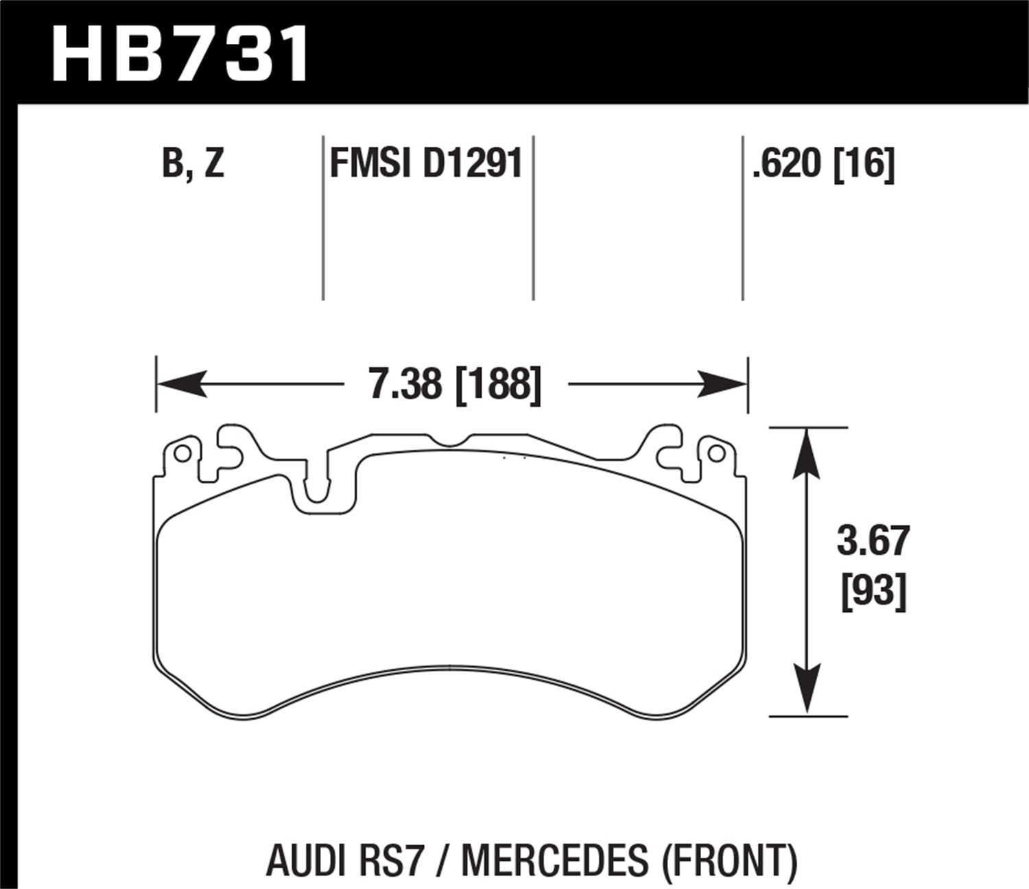 Hawk Performance HB647B.692 HPS 5.0 Disc Brake Pad