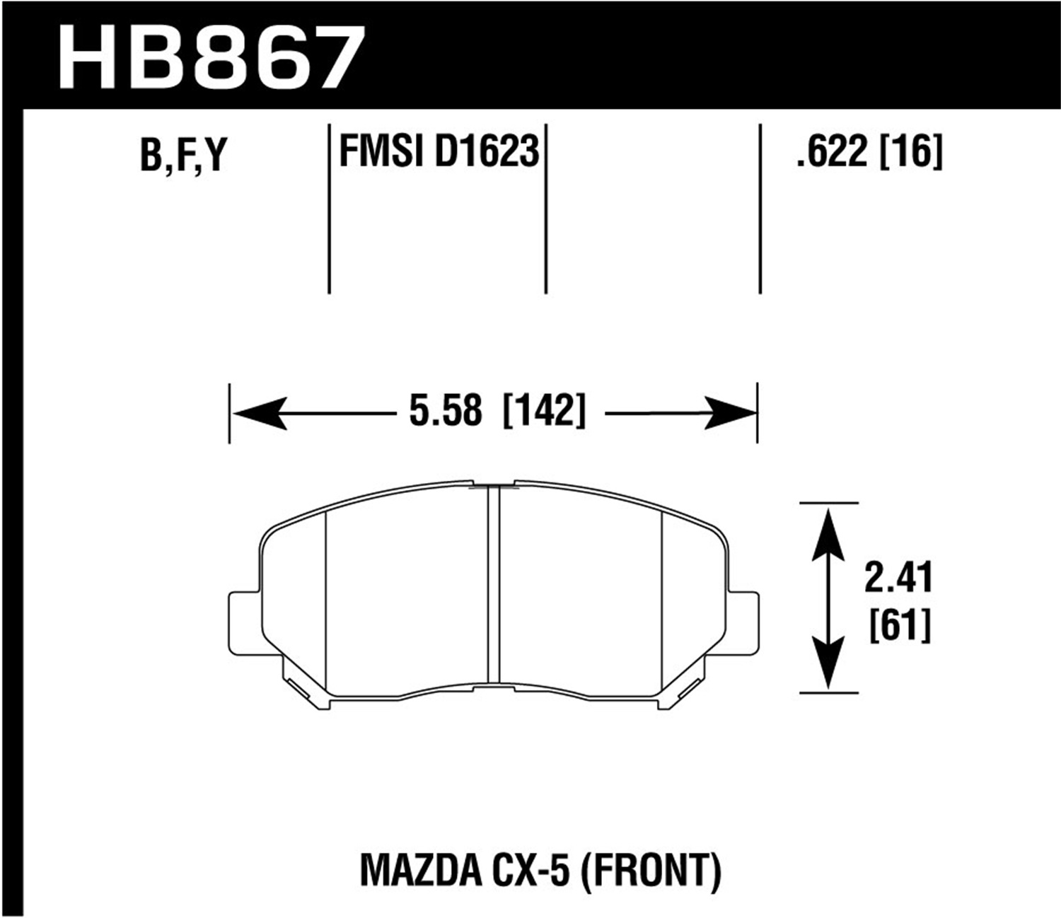 Hawk Performance HB103N.590 HP Plus Brake Pad