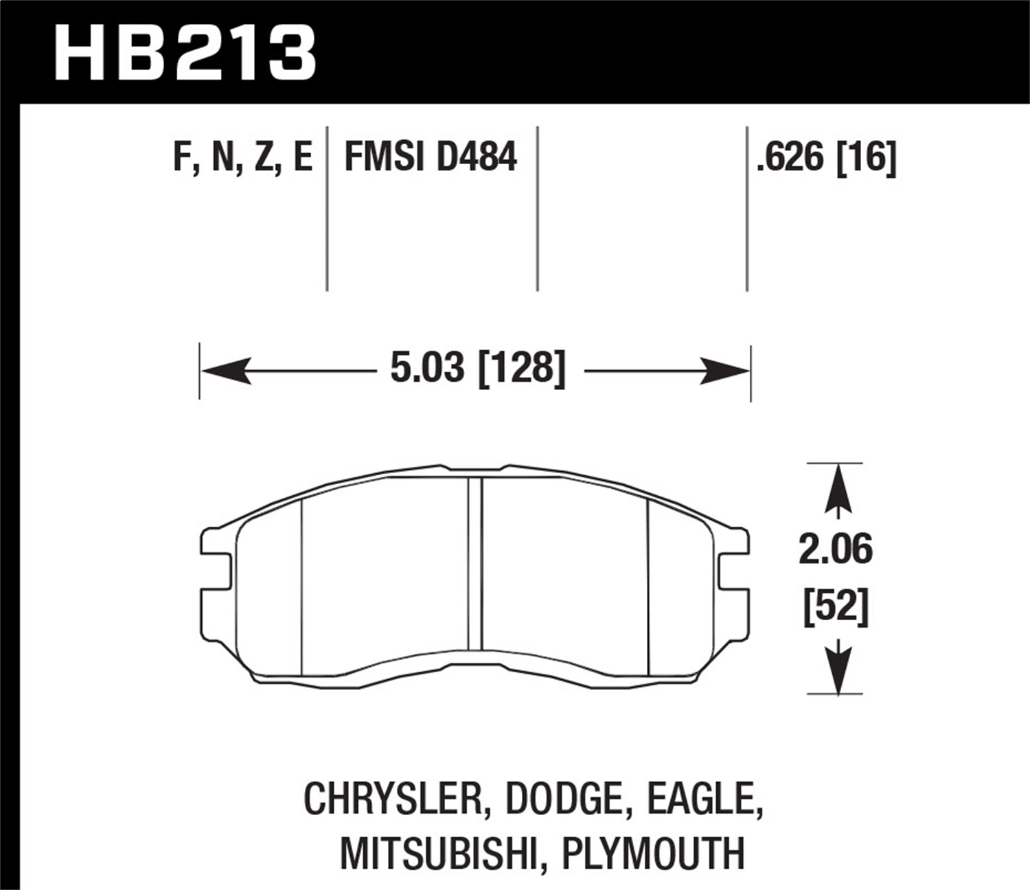 Hawk Performance HB213F.626 HPS Disc Brake Pad