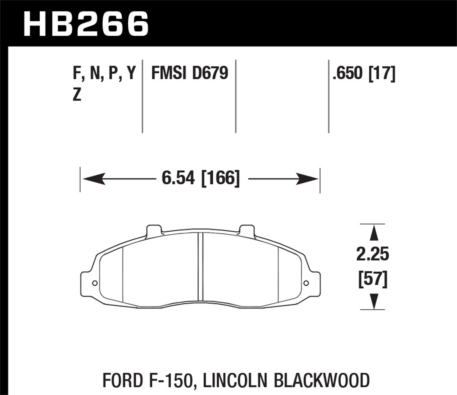 Hawk Performance HB266Y.650 LTS Disc Brake Pad