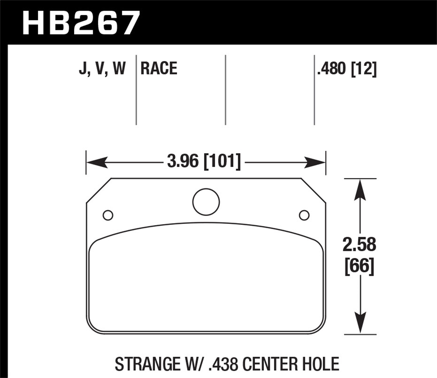 Hawk Performance HB267J.480 DR-97 Disc Brake Pad