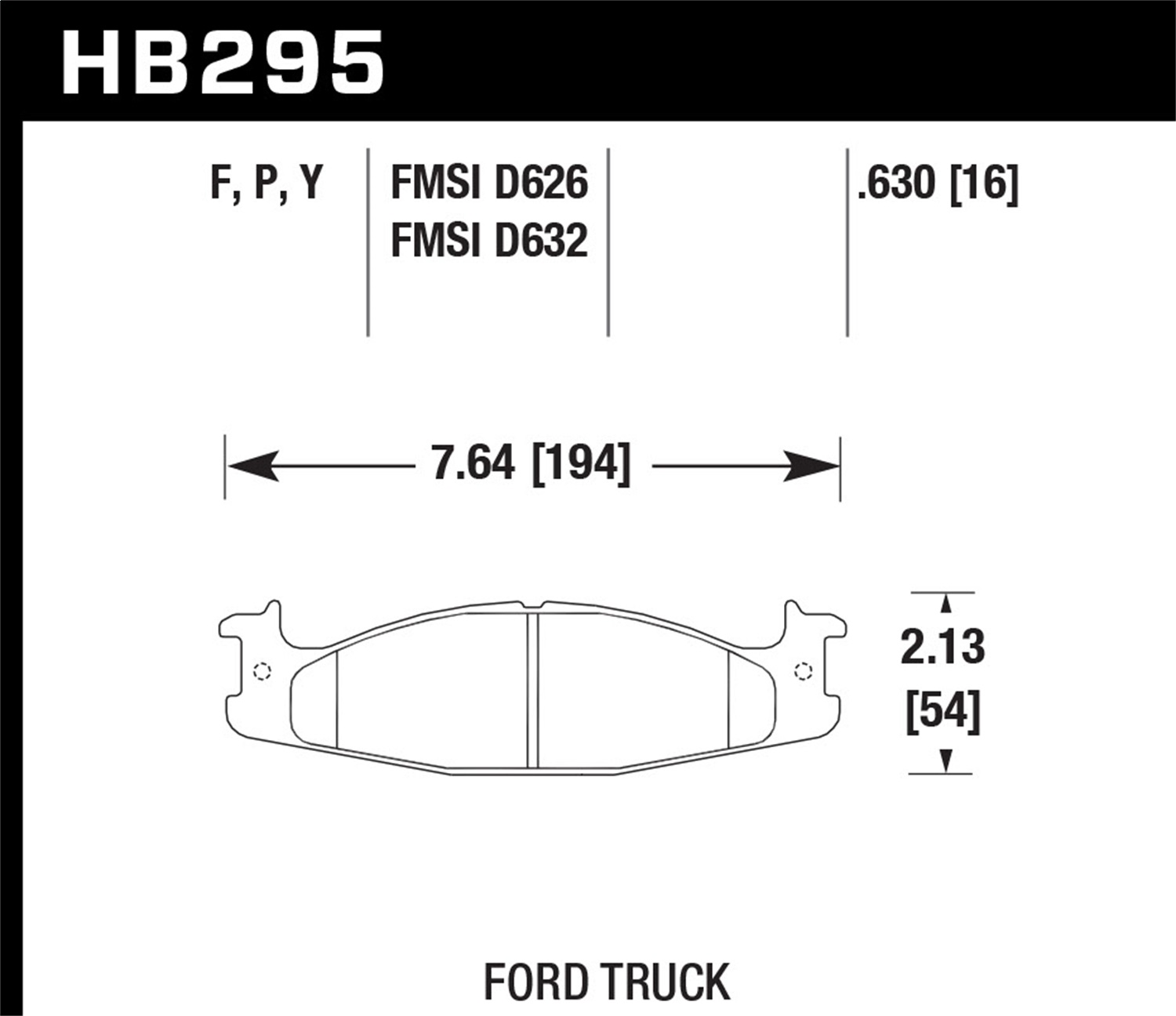 Hawk Performance HB295Y.630 LTS Disc Brake Pad