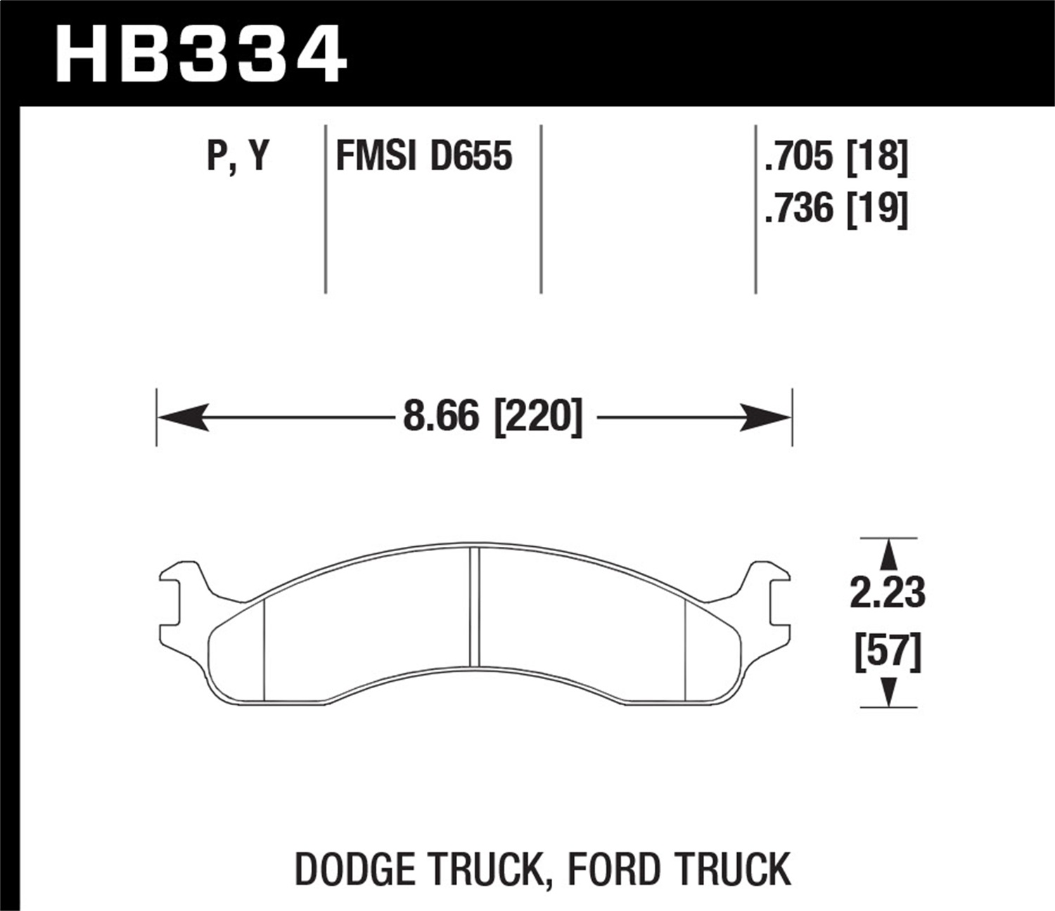 Hawk Performance HB334Y.736 LTS Disc Brake Pad