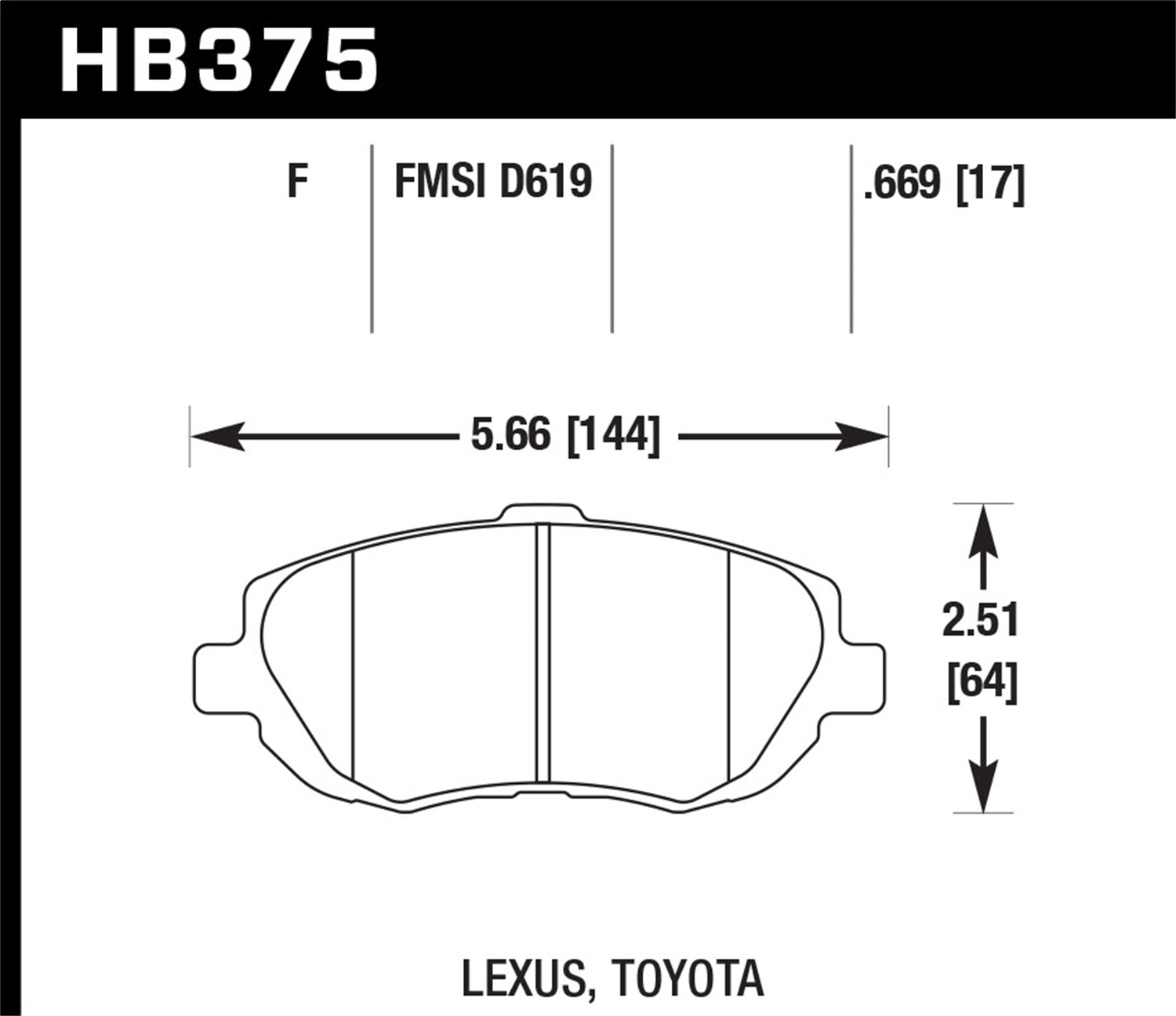 Hawk Performance HB375F.669 HPS Disc Brake Pad