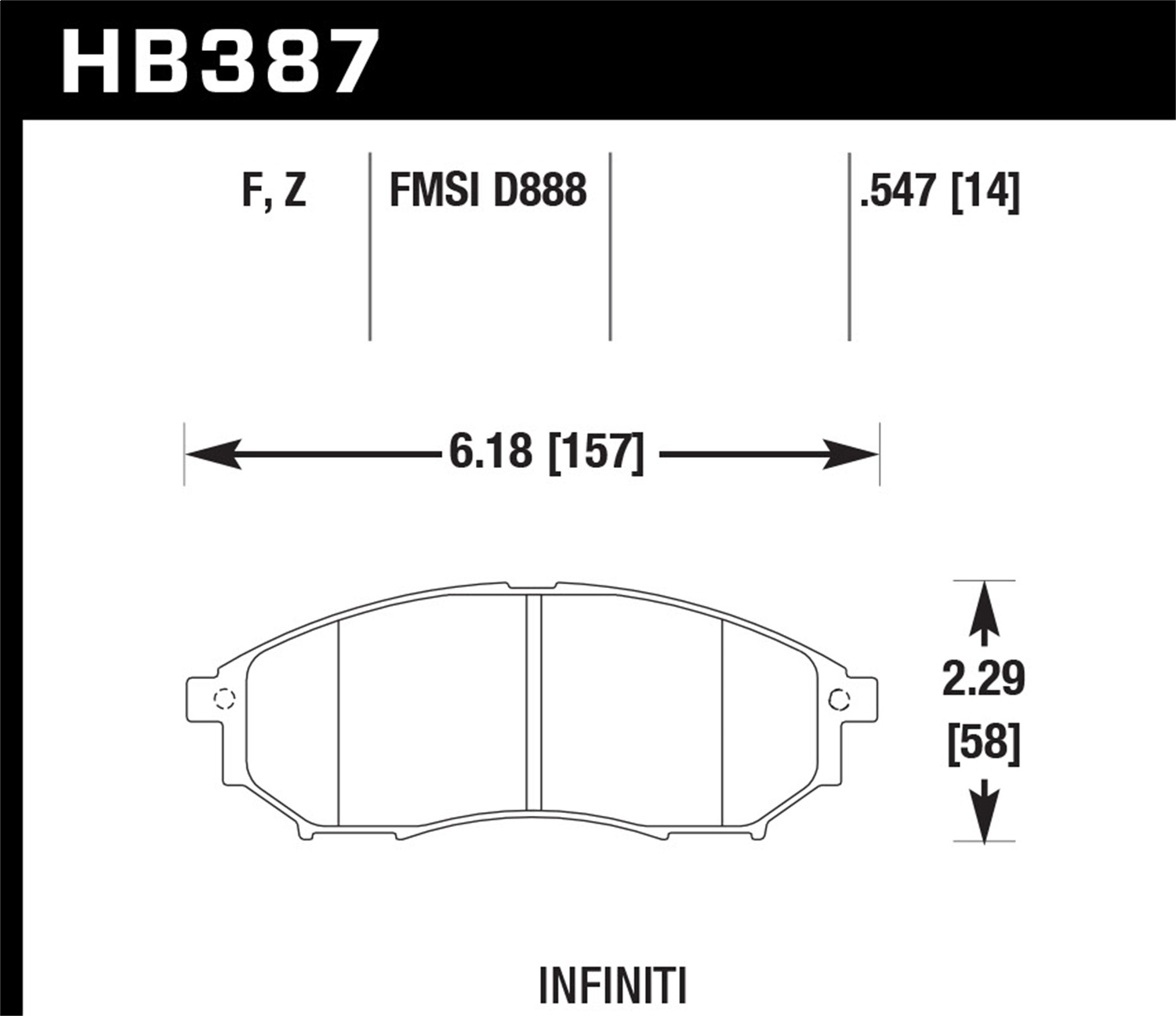 Hawk Performance HB387F.547 HPS Disc Brake Pad
