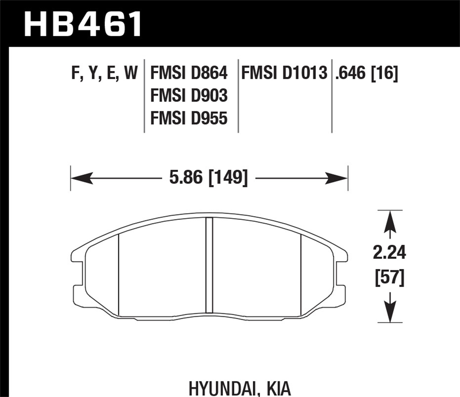 Hawk Performance HB461F.646 HPS Disc Brake Pad