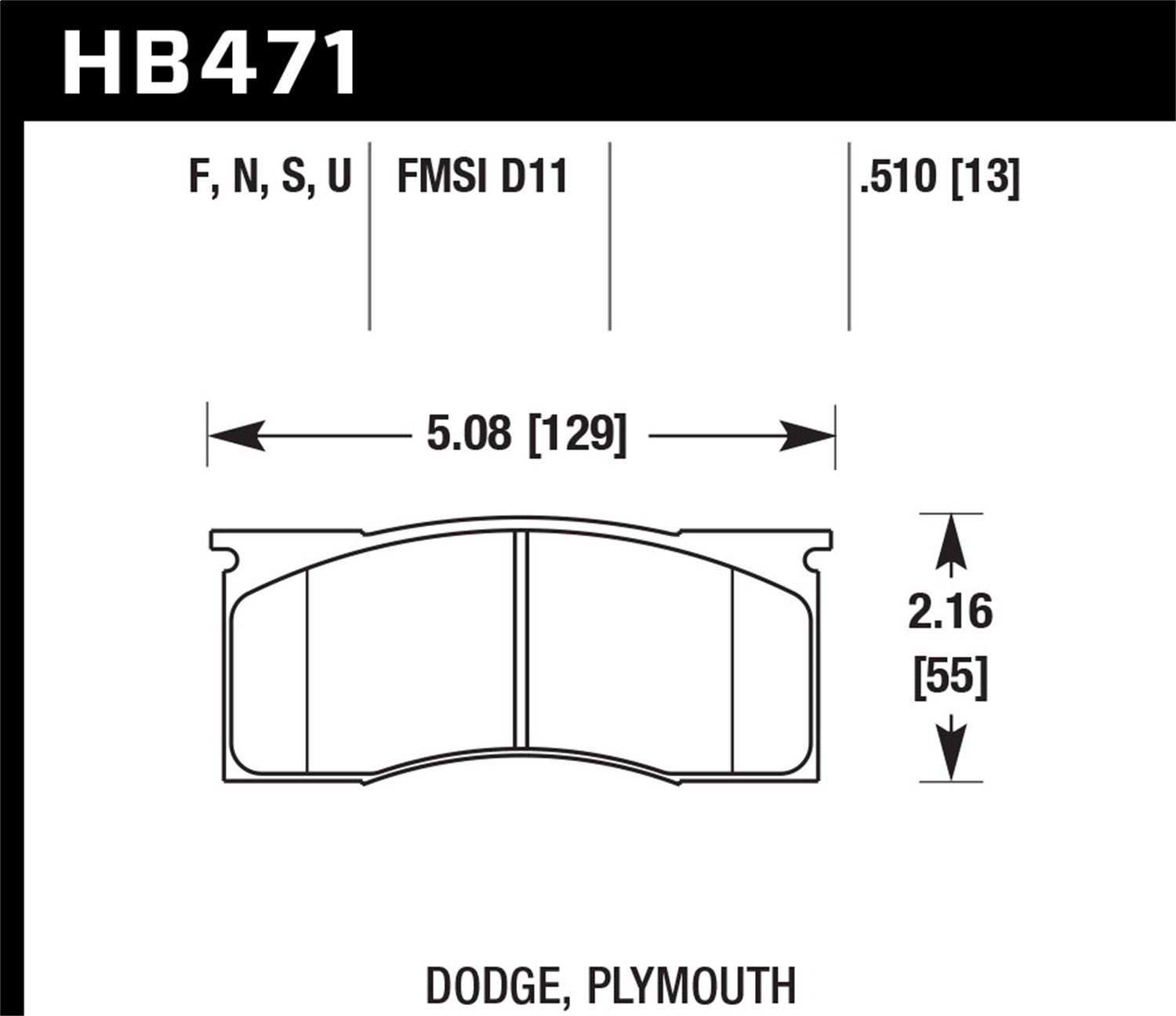 Hawk Performance HB471F.510 Disc Brake Pads - Front