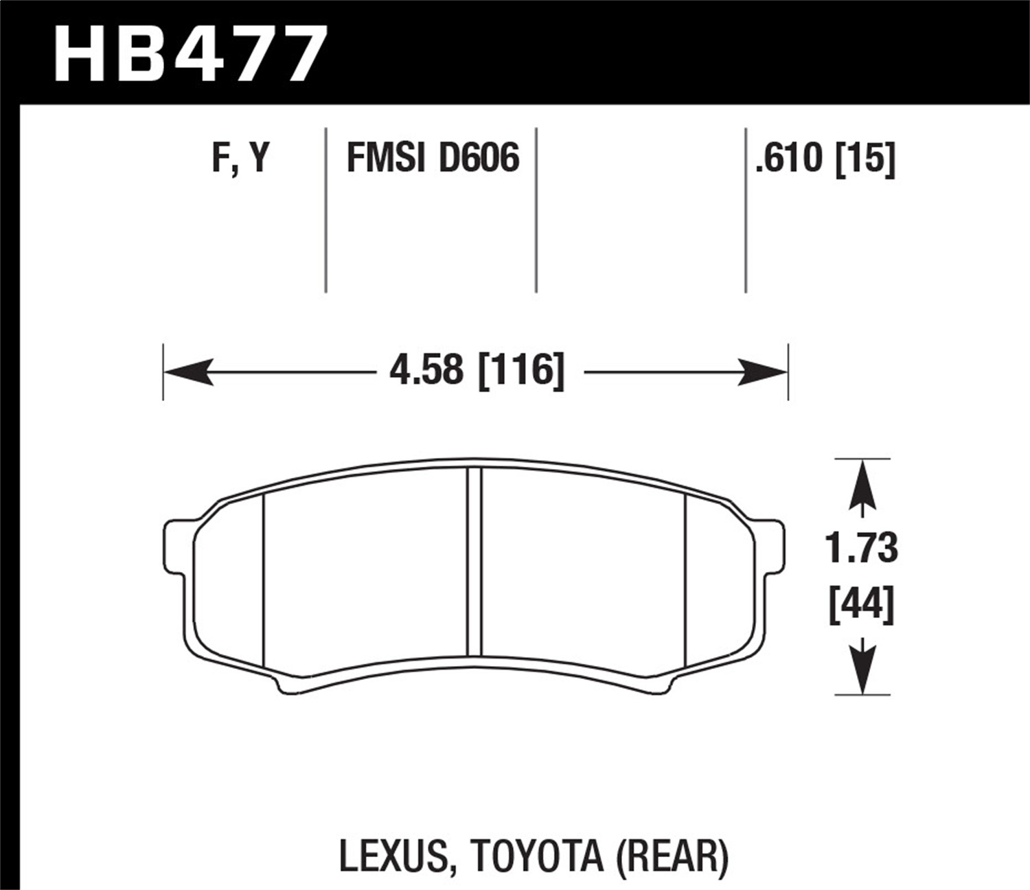 Hawk Performance HB477Y.610 LTS Disc Brake Pad