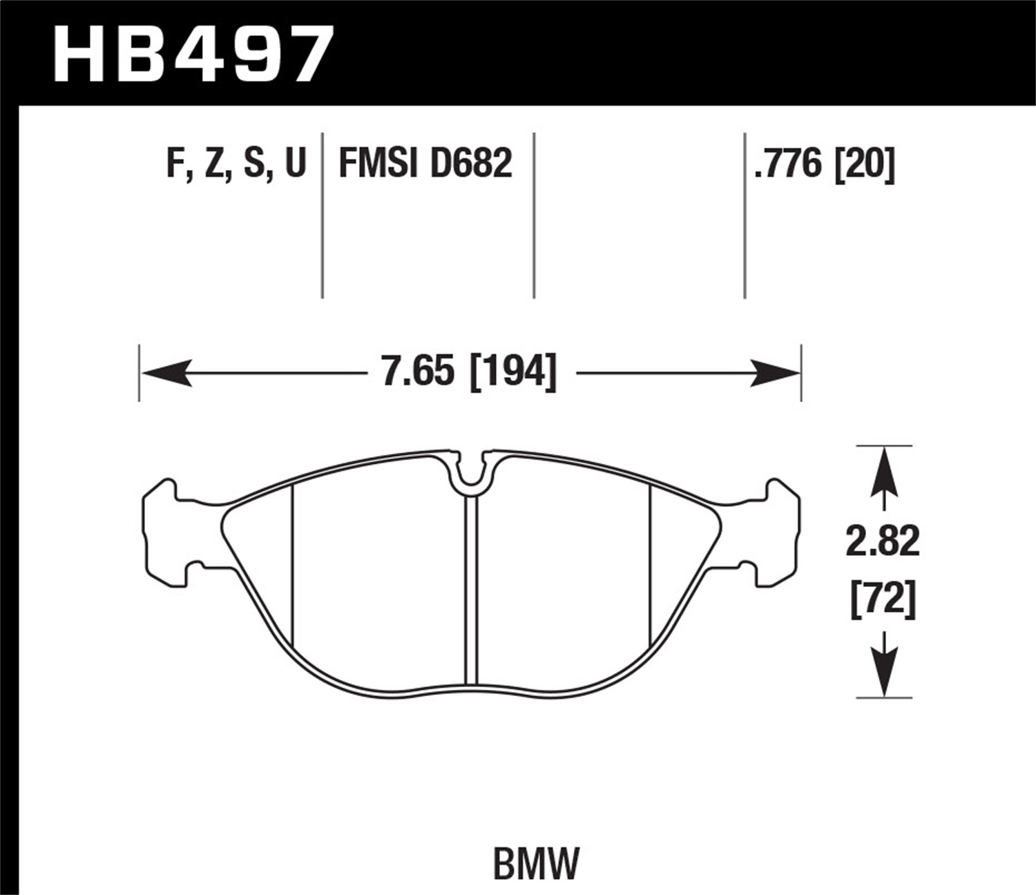 Hawk Performance HB497Z.776 Performance Ceramic Disc Brake Pad