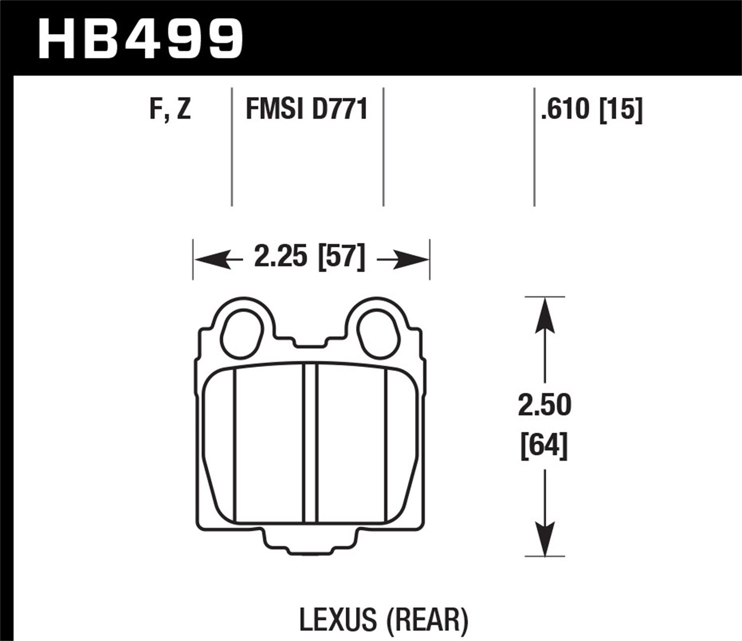 Hawk Performance HB499F.610 HPS Disc Brake Pad