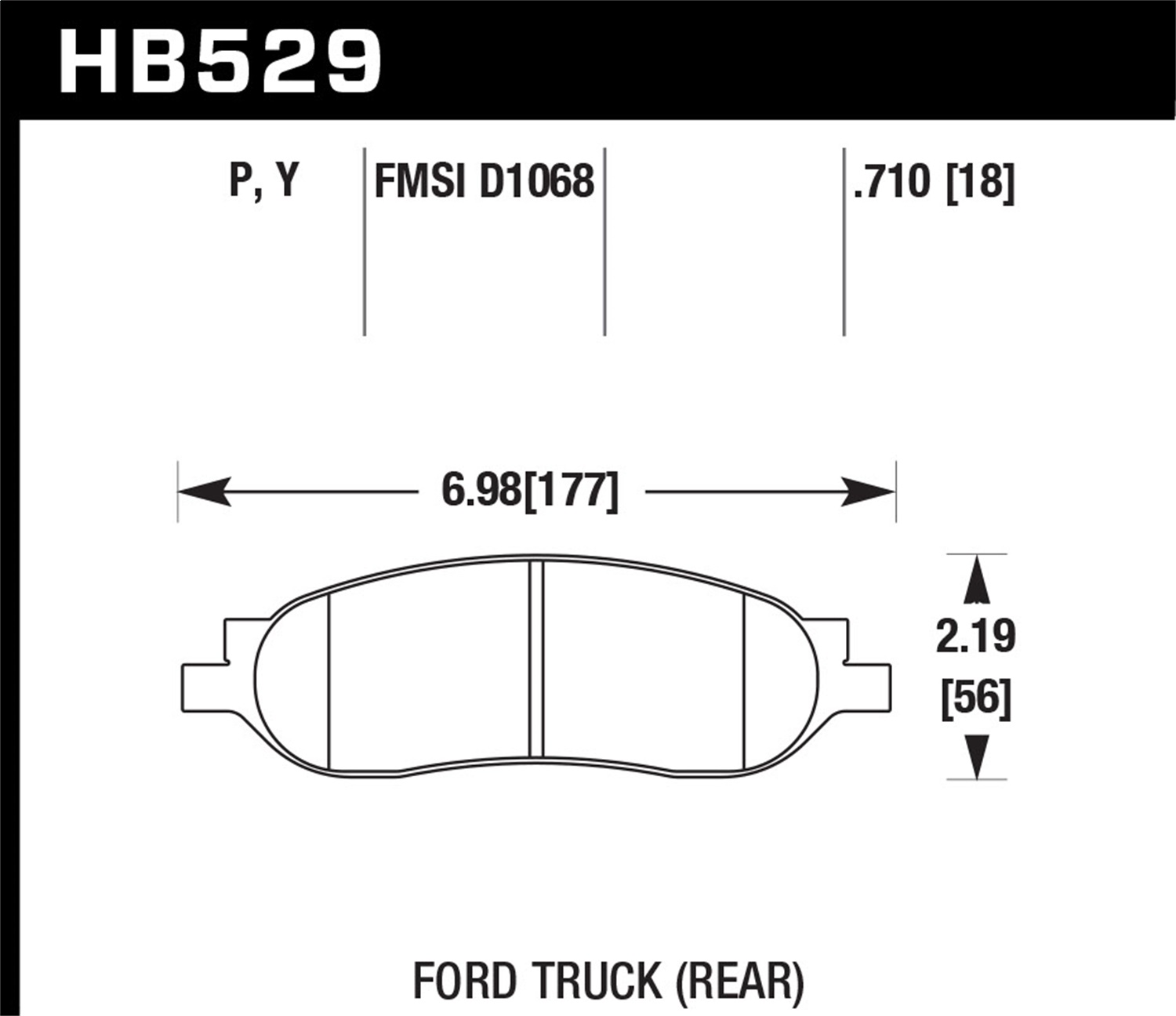 Hawk Performance HB529P.710 SuperDuty Disc Brake Pad