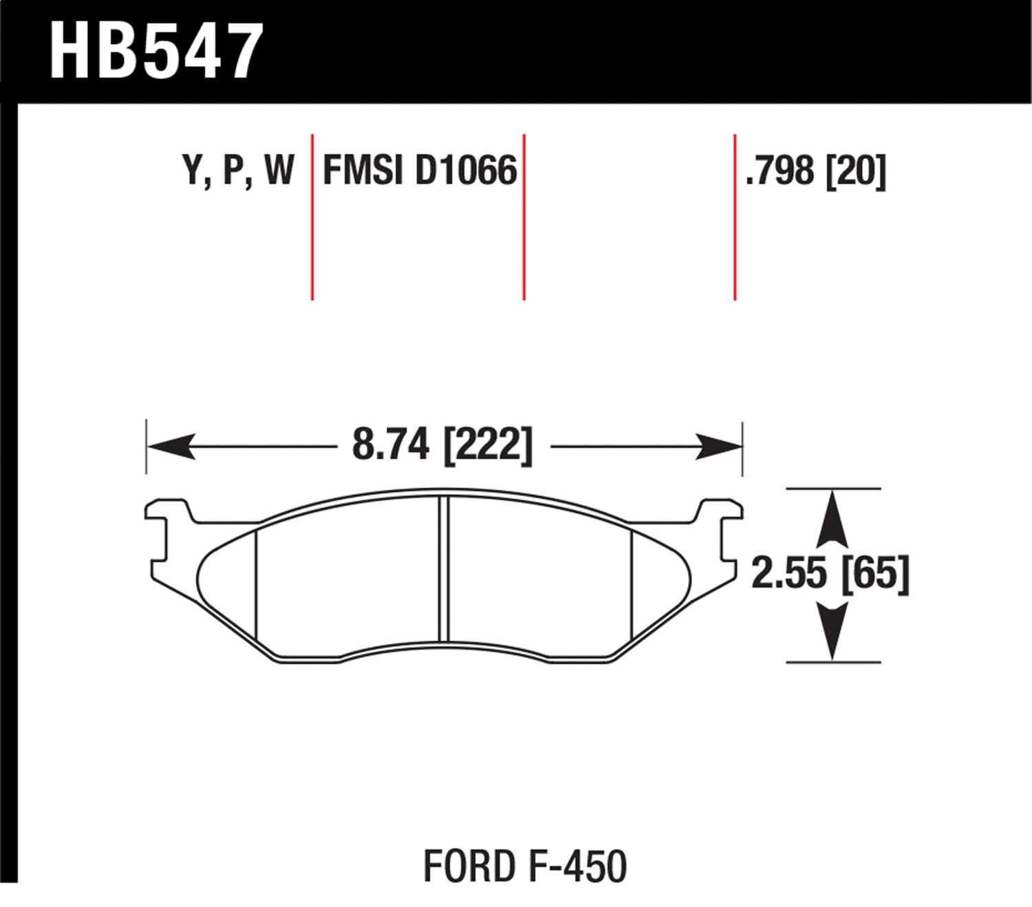 Hawk Performance HB547P.798 SuperDuty Disc Brake Pad