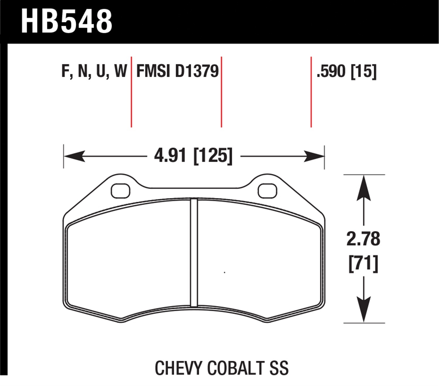 Hawk Performance HB548N.590 Disc Brake Pads - Front