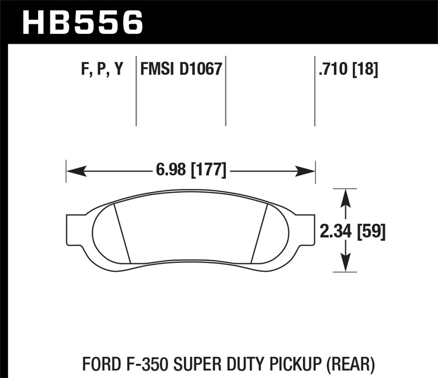 Hawk Performance HB556Y.710  LTS Light Truck & SUV Brake Pads