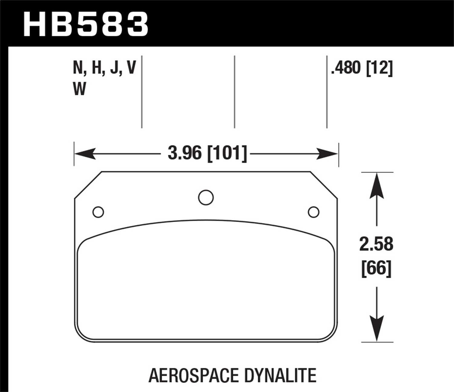 Hawk Performance HB583J.480 DR-97 Disc Brake Pad