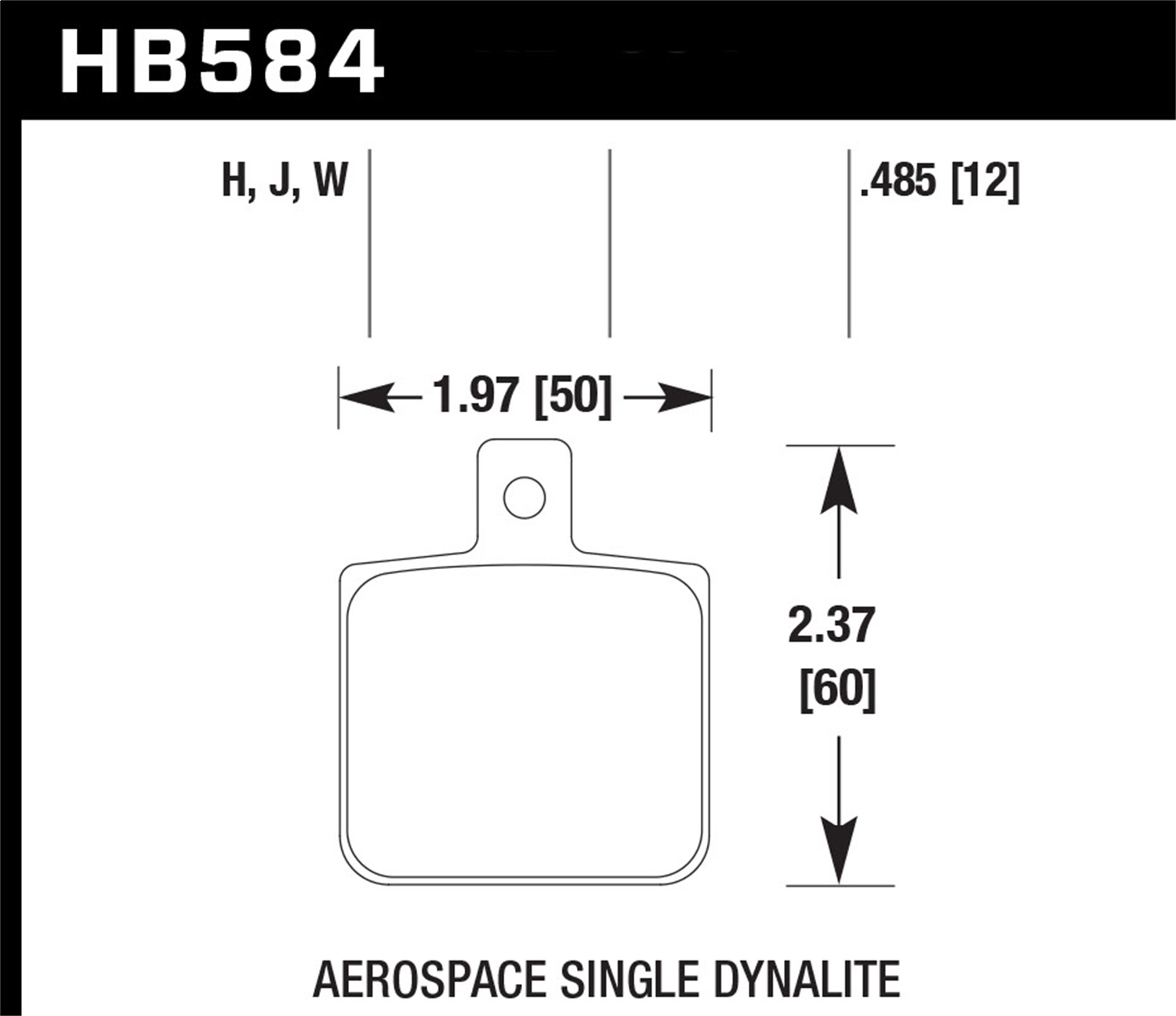 Hawk Performance HB584B.485 HPS 5.0 Disc Brake Pad