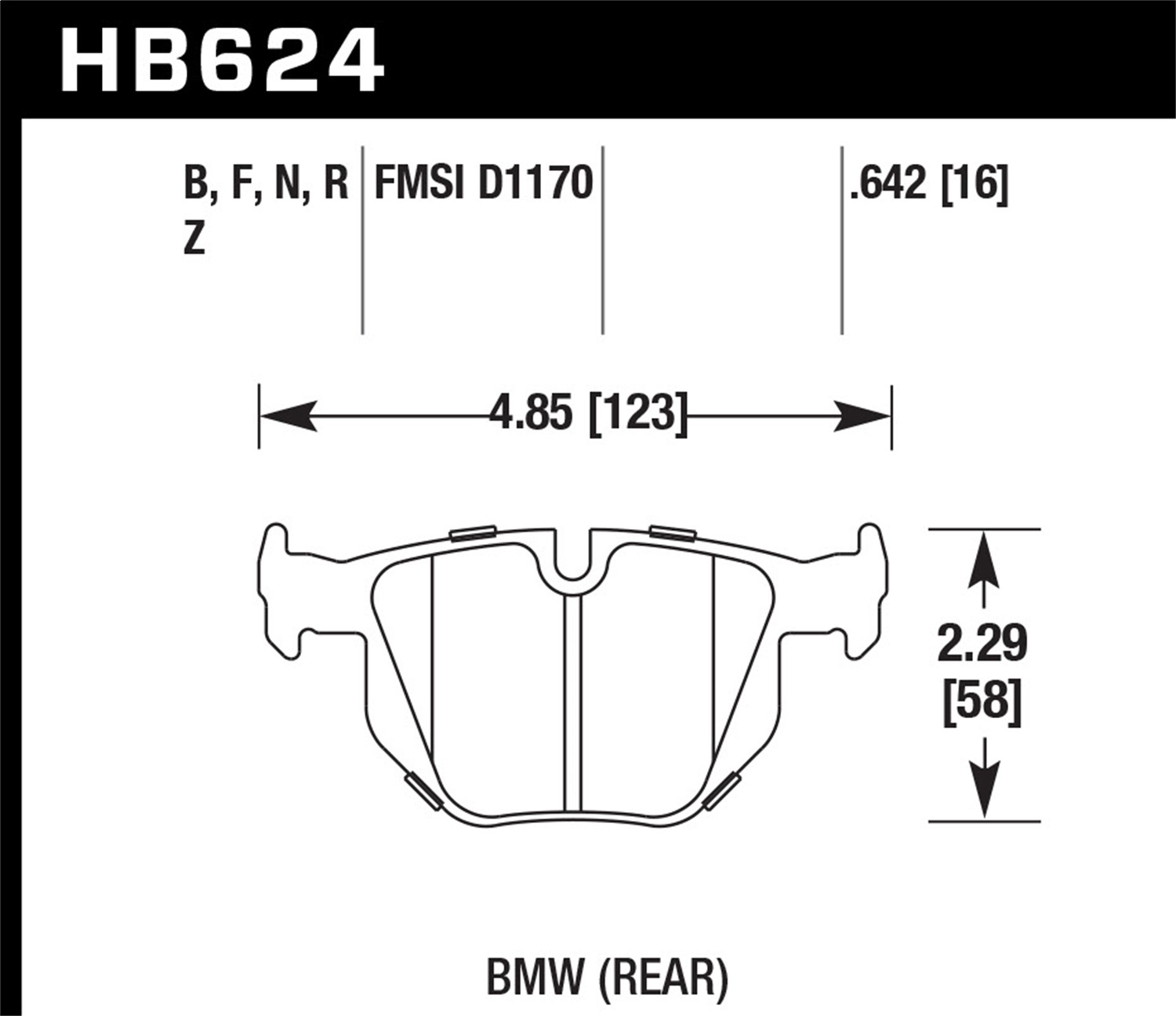 Hawk Performance HB624F.642 HPS Disc Brake Pad