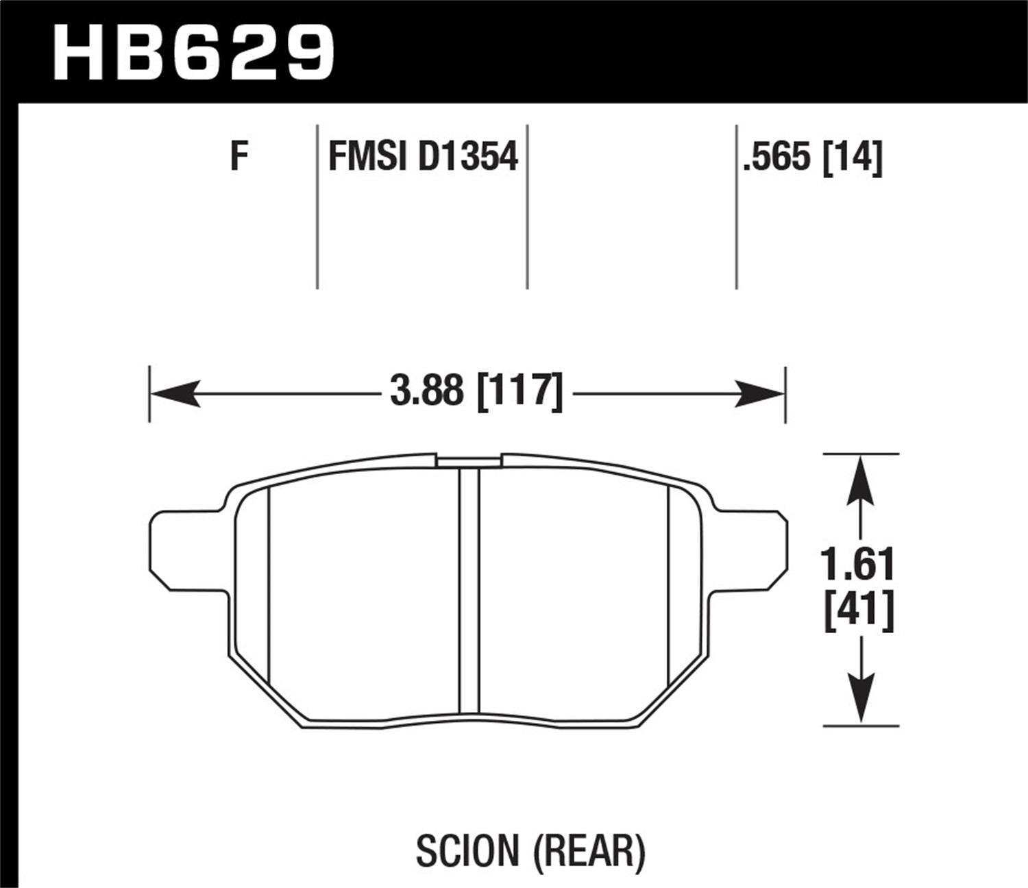 Hawk Performance HB629F.565 HPS Disc Brake Pad