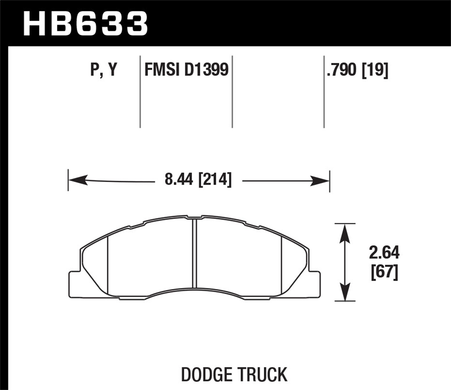 Hawk Performance HB633Y.790 LTS Disc Brake Pad Fits 2500 3500 Ram 2500 Ram 3500