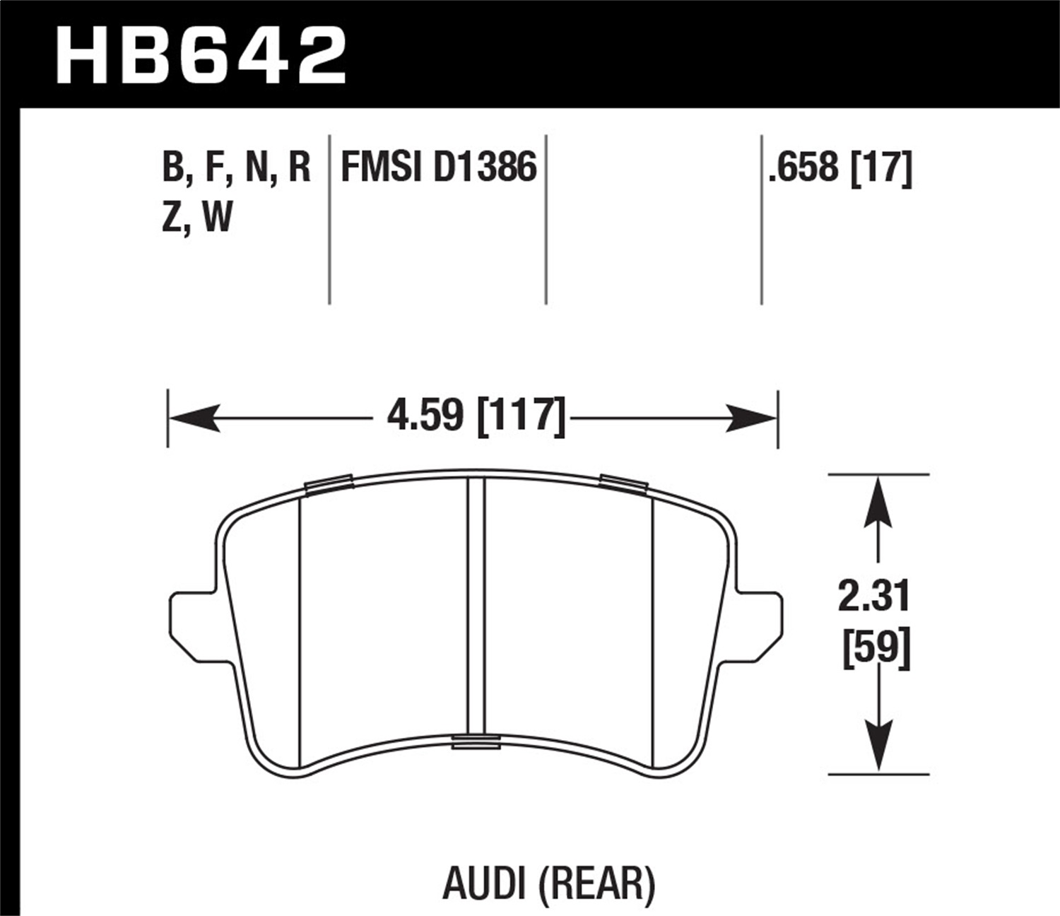 Hawk Performance HB642F.658 HPS Disc Brake Pad