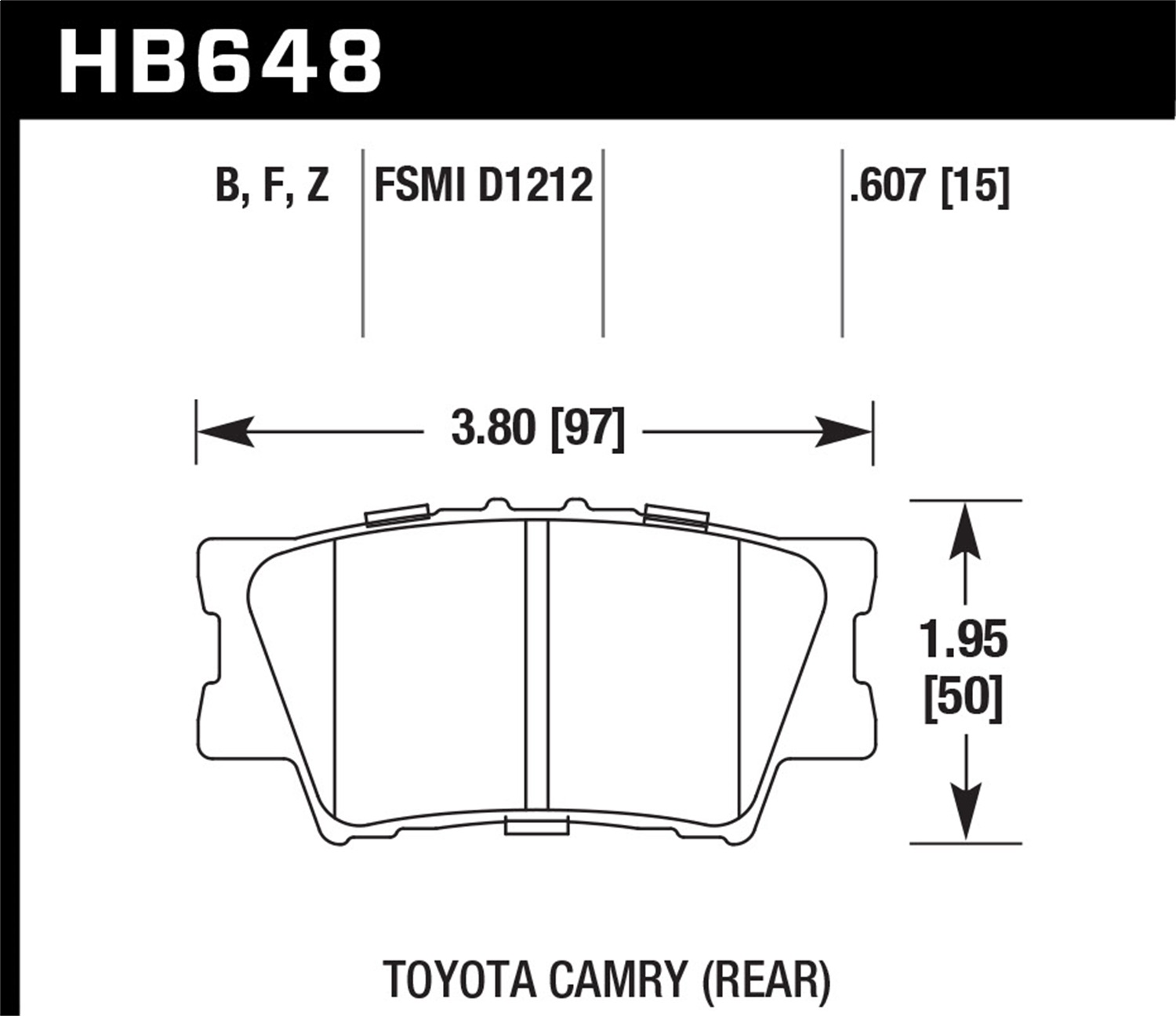 Hawk Performance HB648Z.607 Performance Ceramic Disc Brake Pad