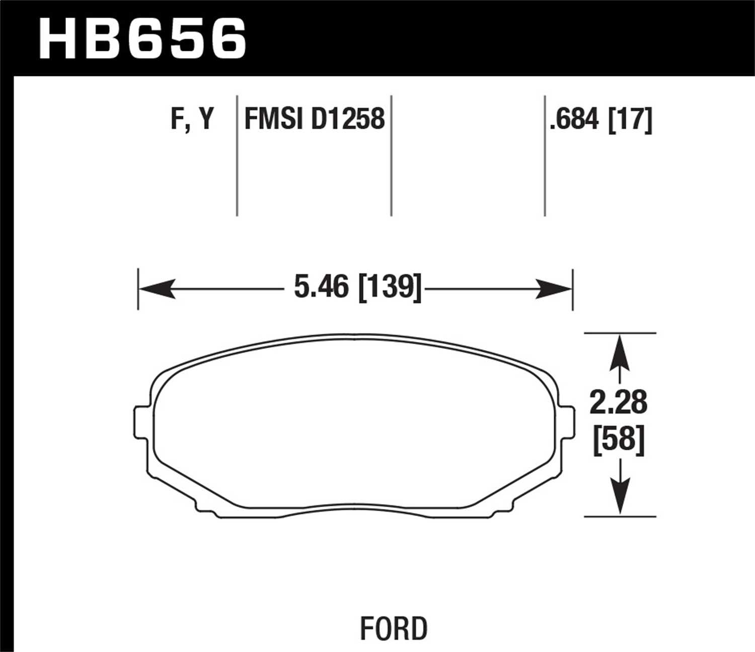 Hawk Performance HB656Y.684 LTS Disc Brake Pad Fits CX-5 CX-7 CX-9 Edge MKX