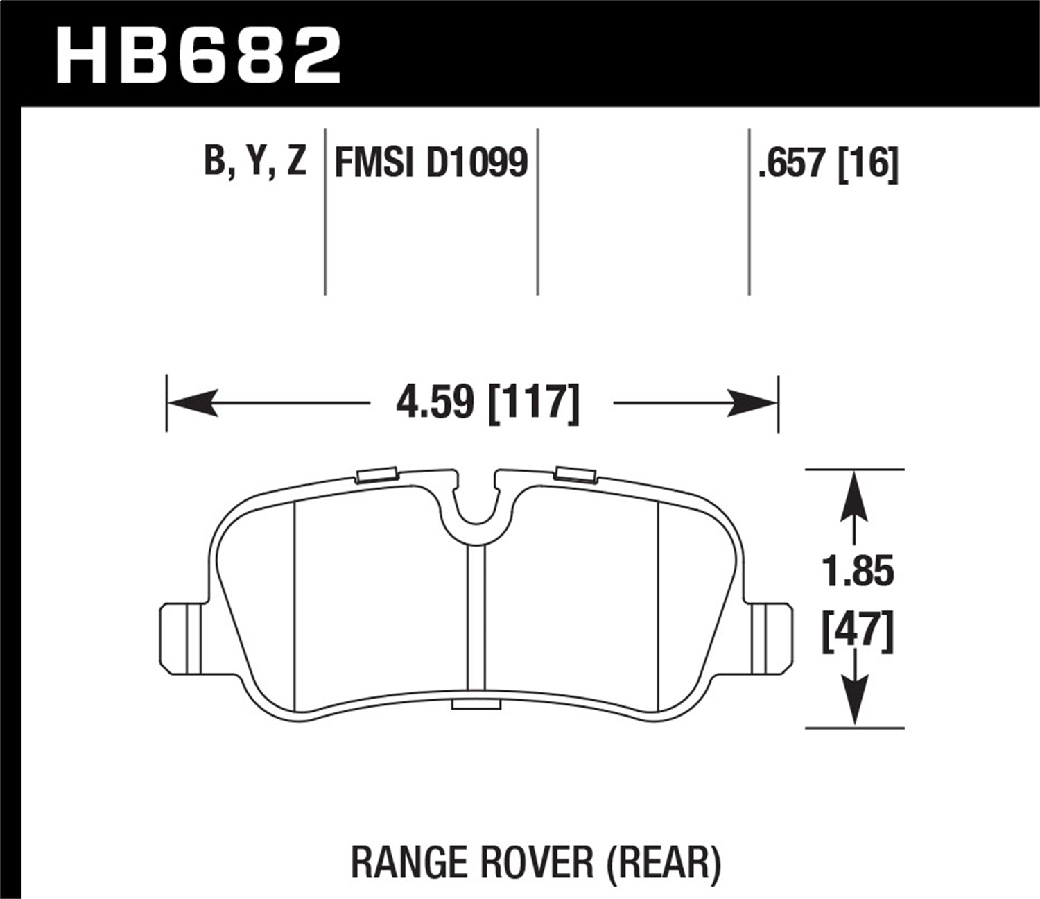 Hawk Performance HB682Y.657 LTS Disc Brake Pad