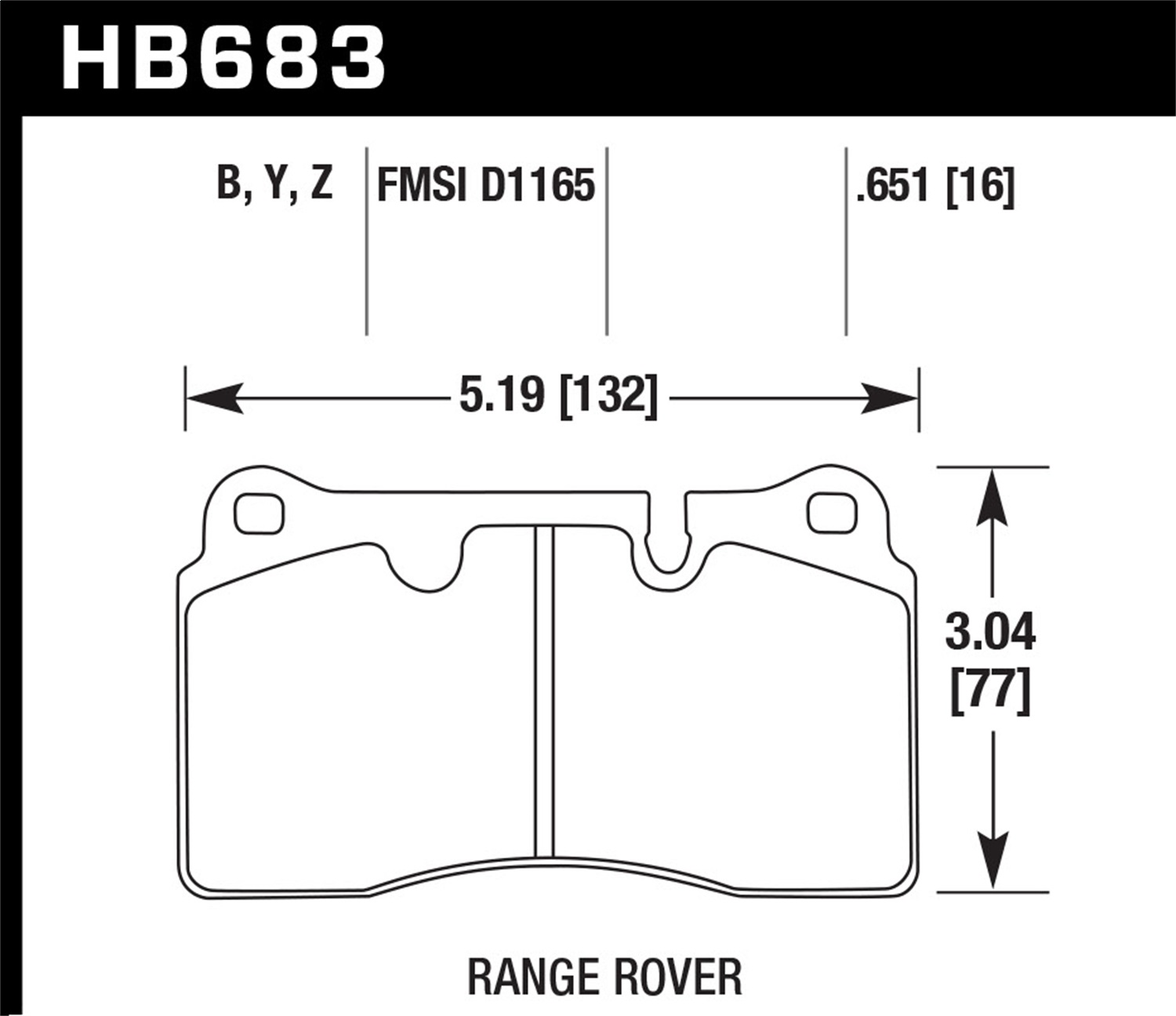 Hawk Performance HB683Y.651 LTS Disc Brake Pad