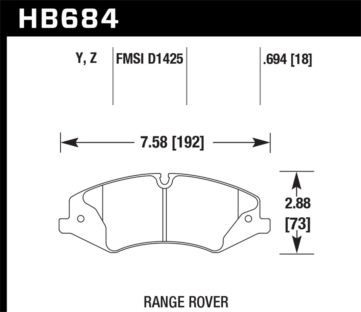 Hawk Performance HB684Y.694 LTS Disc Brake Pad