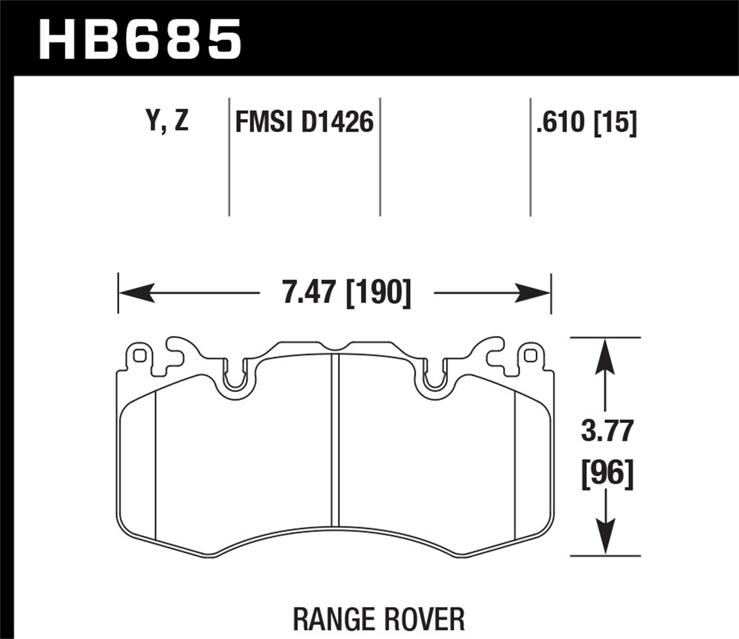 Hawk Performance HB685Z.610 Performance Ceramic Disc Brake Pad