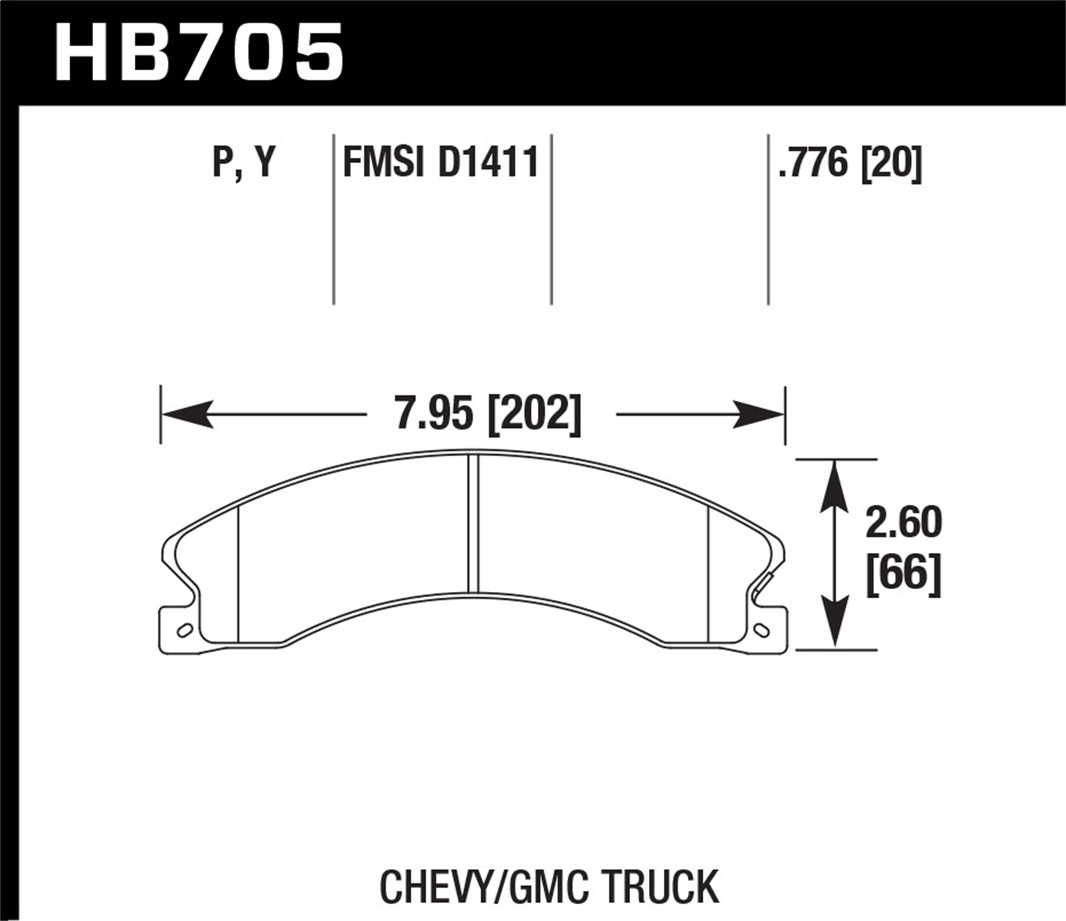 Hawk Performance HB705P.776 Disc Brake Pads - Front