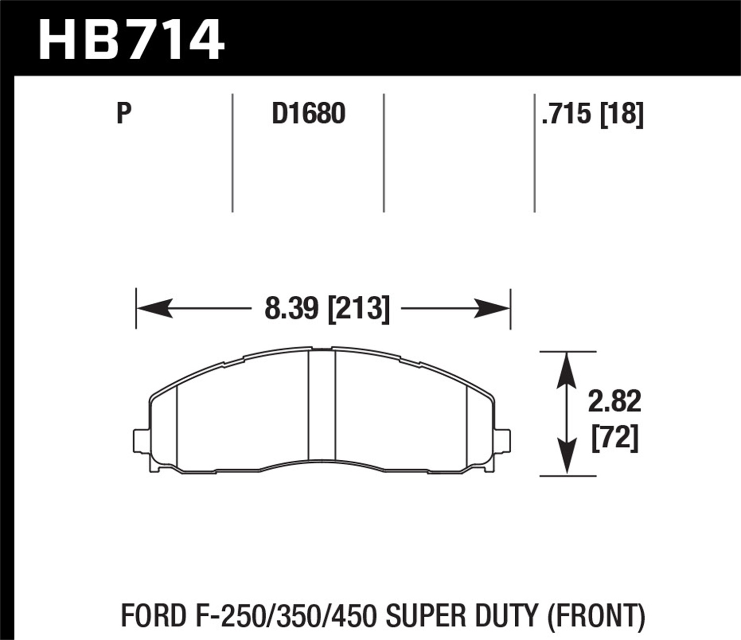 Hawk Performance Disc Brake Pad Set - HB714Y.715