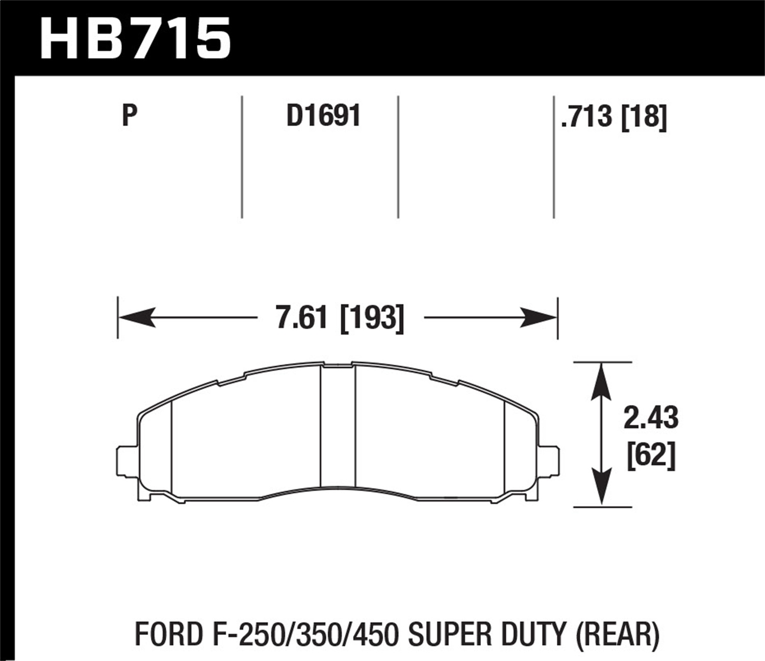 Hawk Performance HB715P.713 SuperDuty Disc Brake Pad