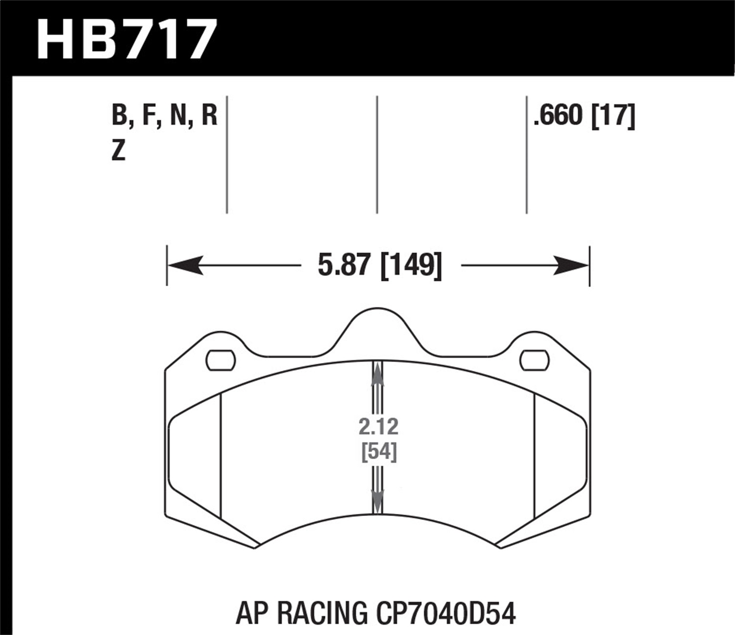 Hawk Performance HB717B.660 HPS 5.0 Disc Brake Pad