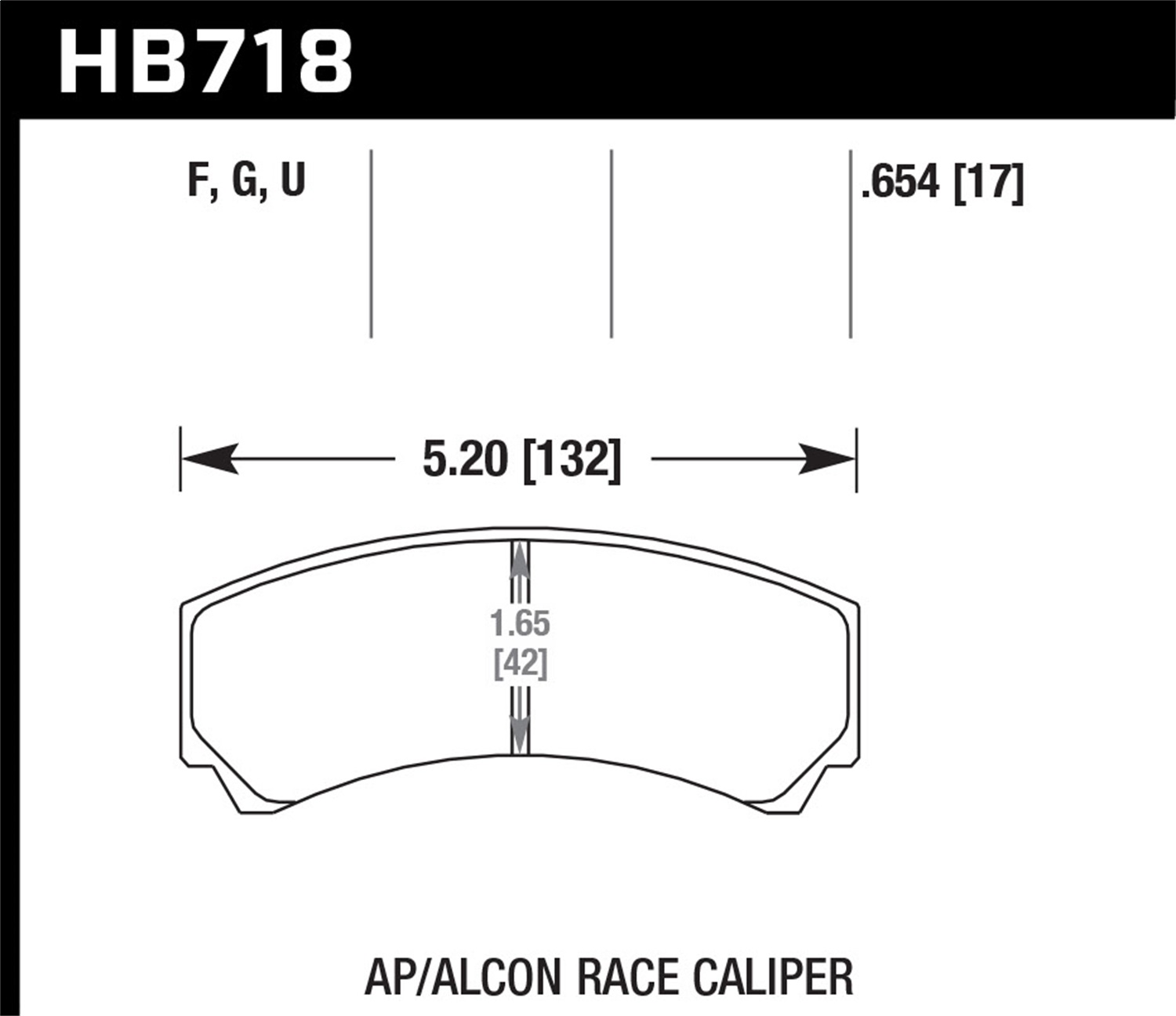 Hawk Performance HB718G.654 DTC-60 Disc Brake Pad