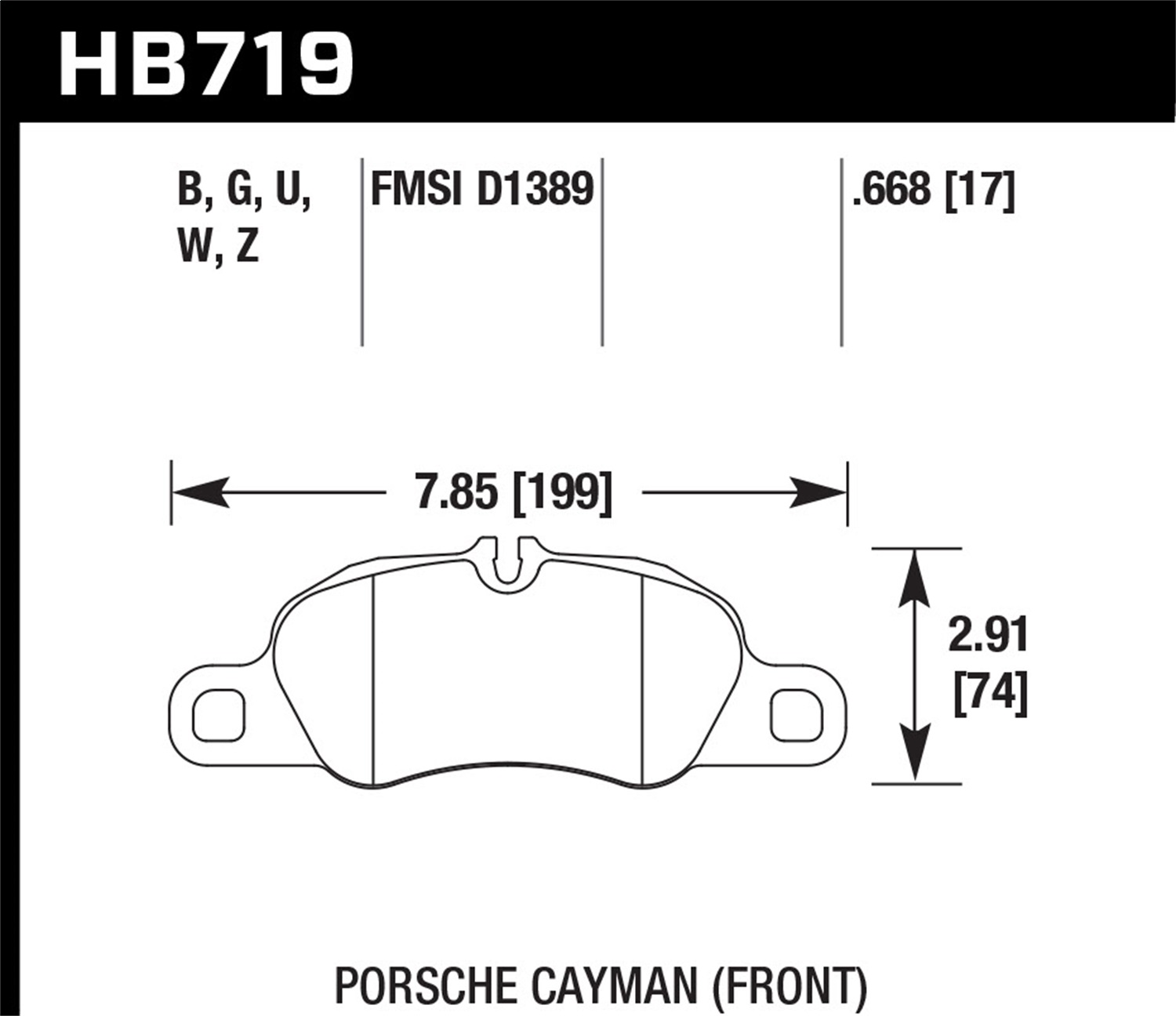 Hawk Performance HB719G.668 DTC-60 Disc Brake Pad