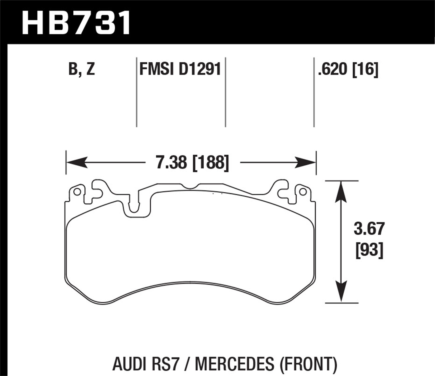 Hawk Performance HB731B.620 HPS 5.0 Disc Brake Pad