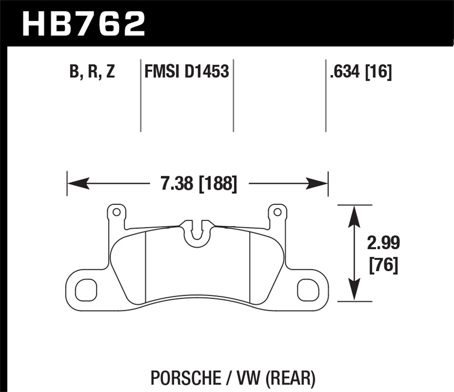 Hawk Performance Disc Brake Pad Set - HB762B.634