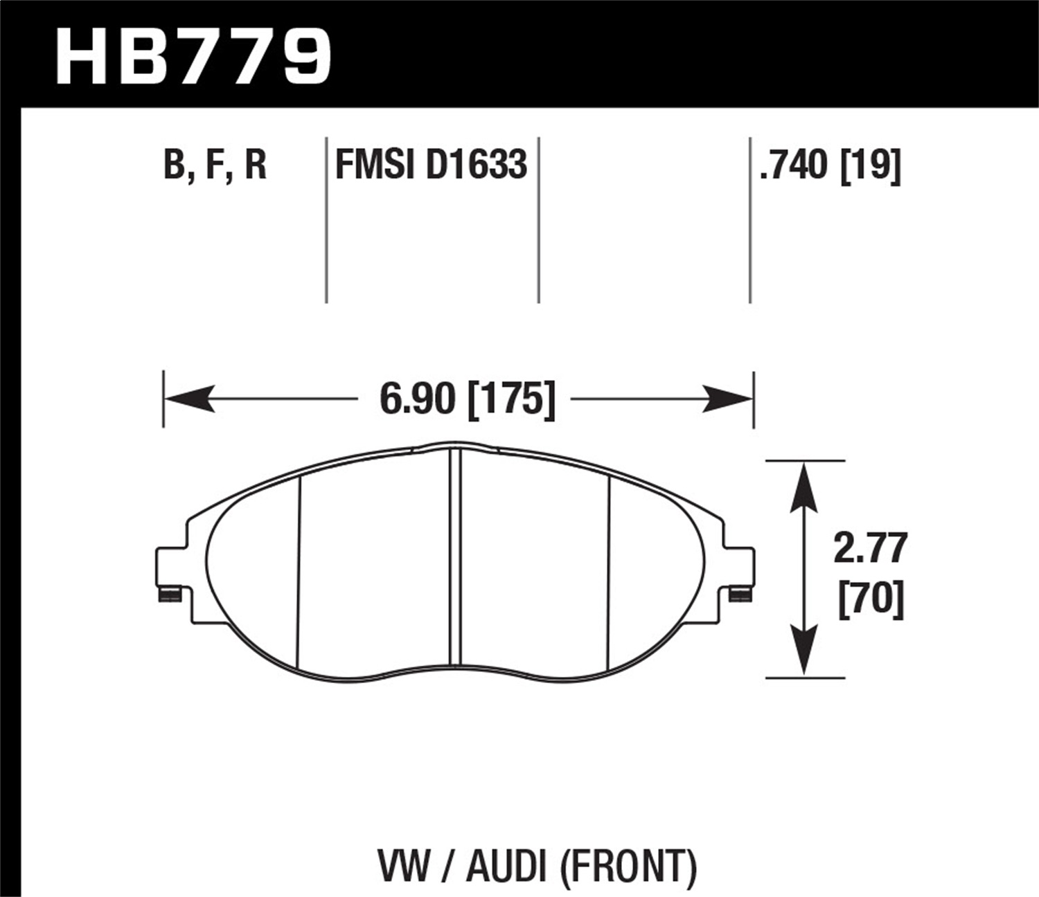 Hawk Performance Disc Brake Pad Set - HB779F.740