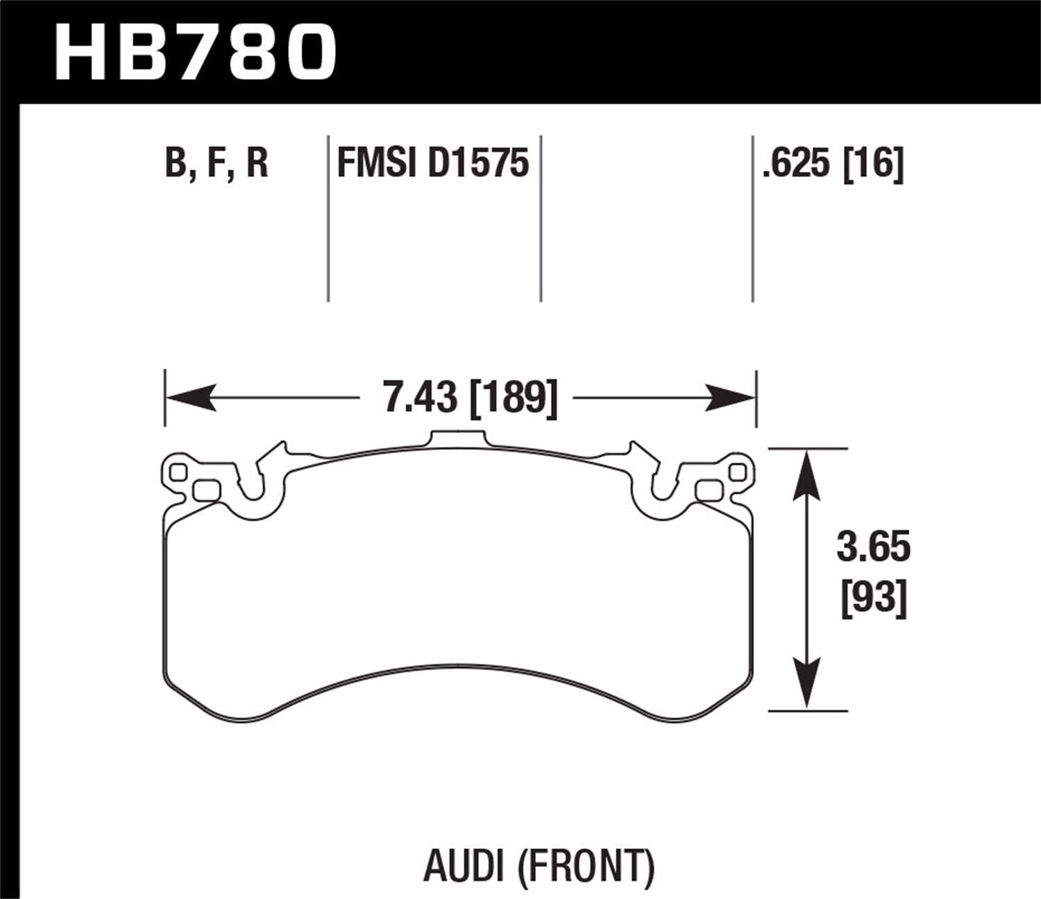 Hawk Performance Disc Brake Pad Set - HB780B.625
