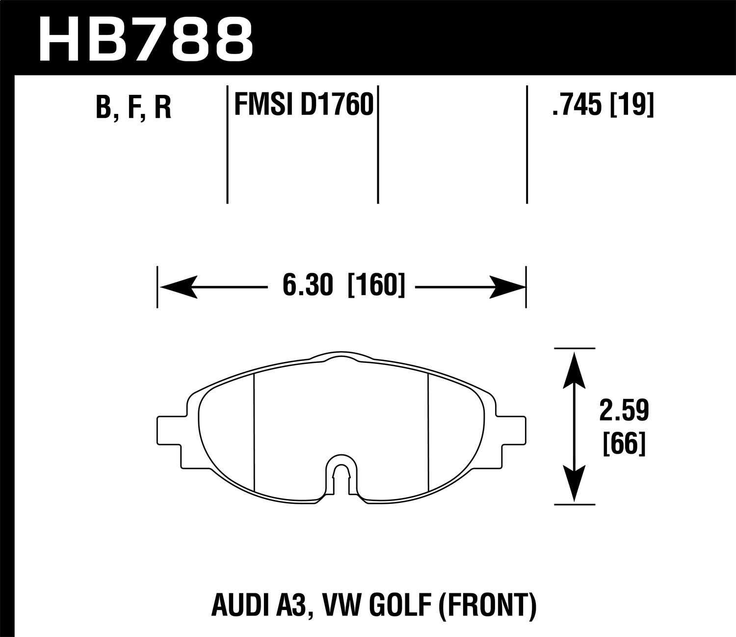 Hawk Performance HB788N.745 Street Race Disc Brake Pad