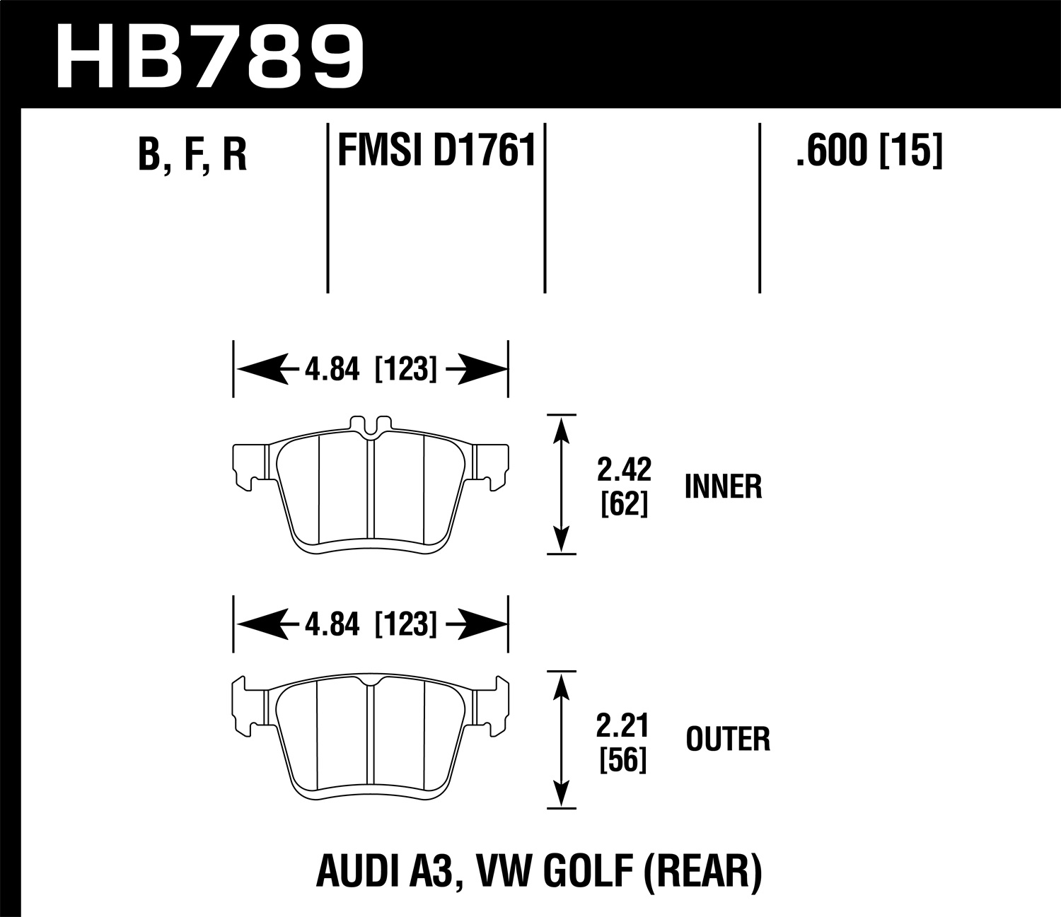 Hawk Performance HB789Z.600 Performance Ceramic Disc Brake Pad