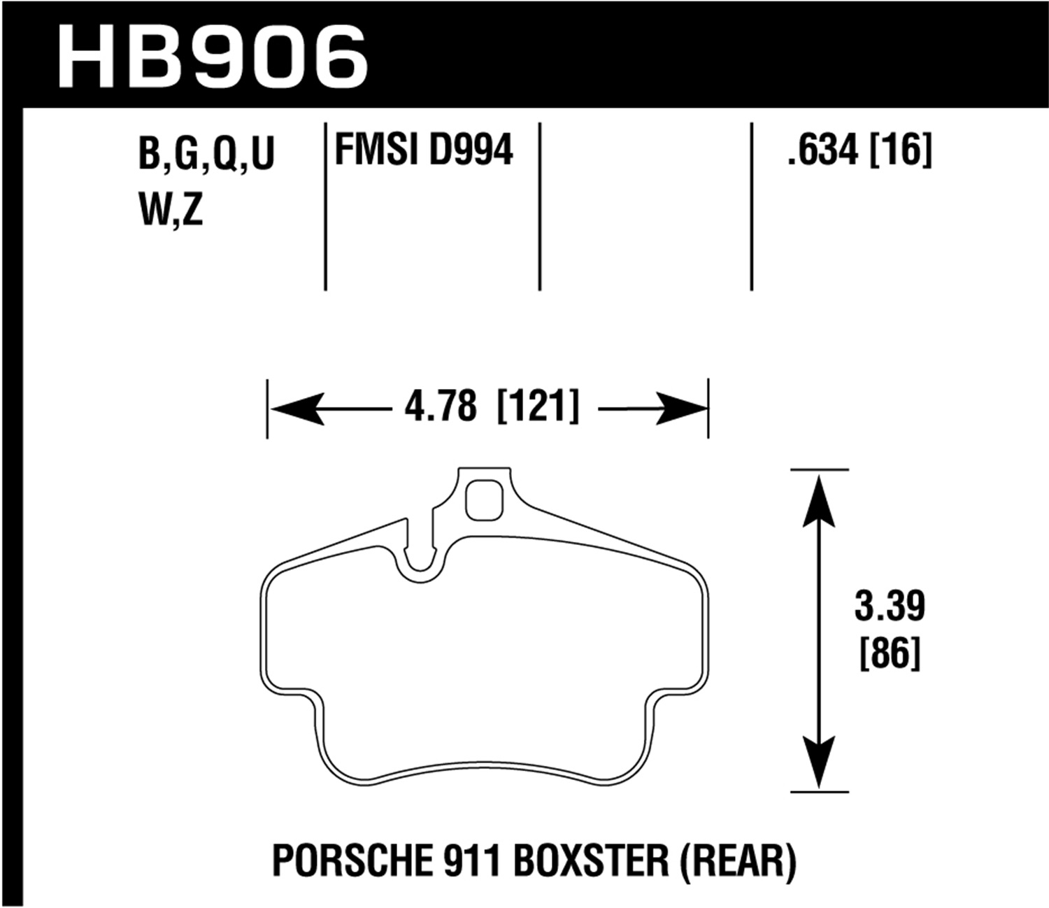 Hawk Performance HB906B.634 HPS 5.0 Disc Brake Pad