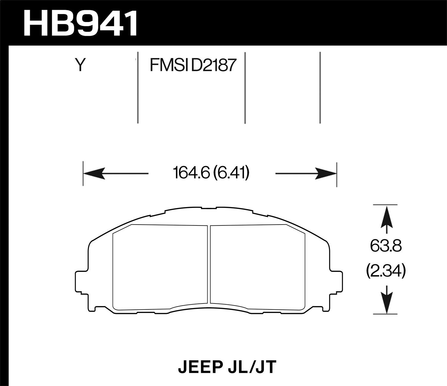 Hawk Performance HB941Y.712 LTS Disc Brake Pad Fits 20 Gladiator