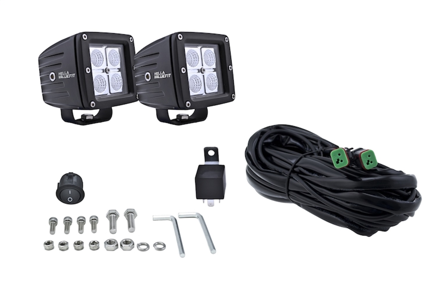 Cube 4led Single Flood Black 4