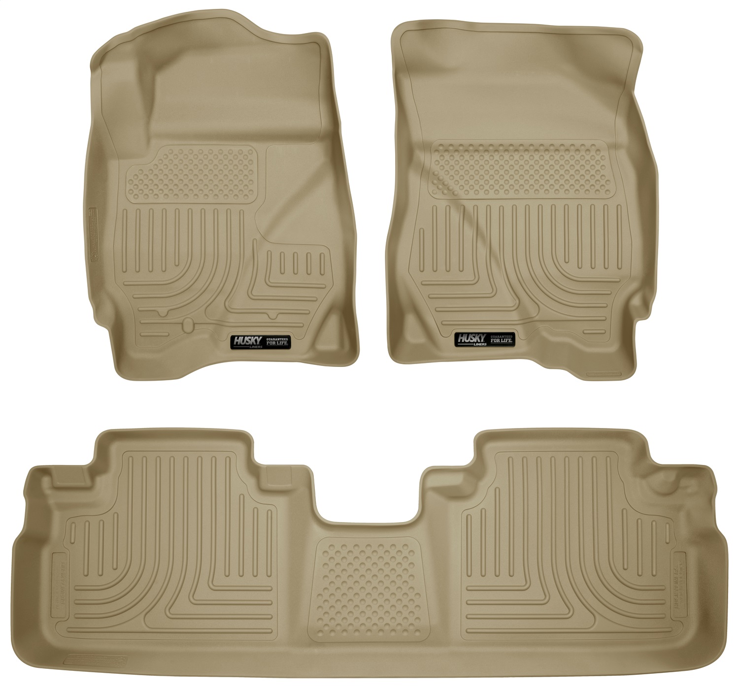 Husky Liners 98353 - Tan WeatherBeater Floor Liners 1st and 2nd Rows