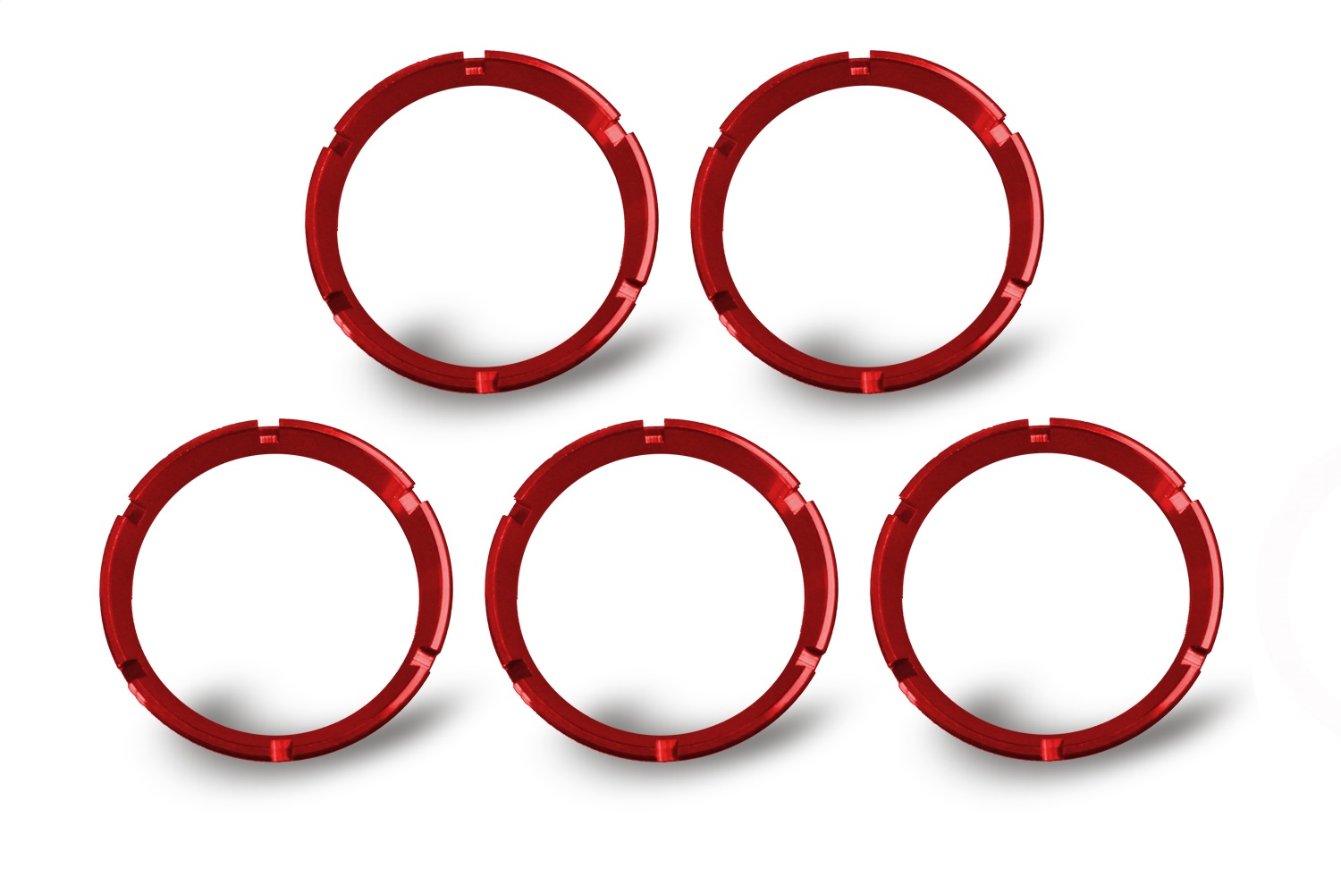KC HiLiTES Flex Series Bezels Red 5 Pack